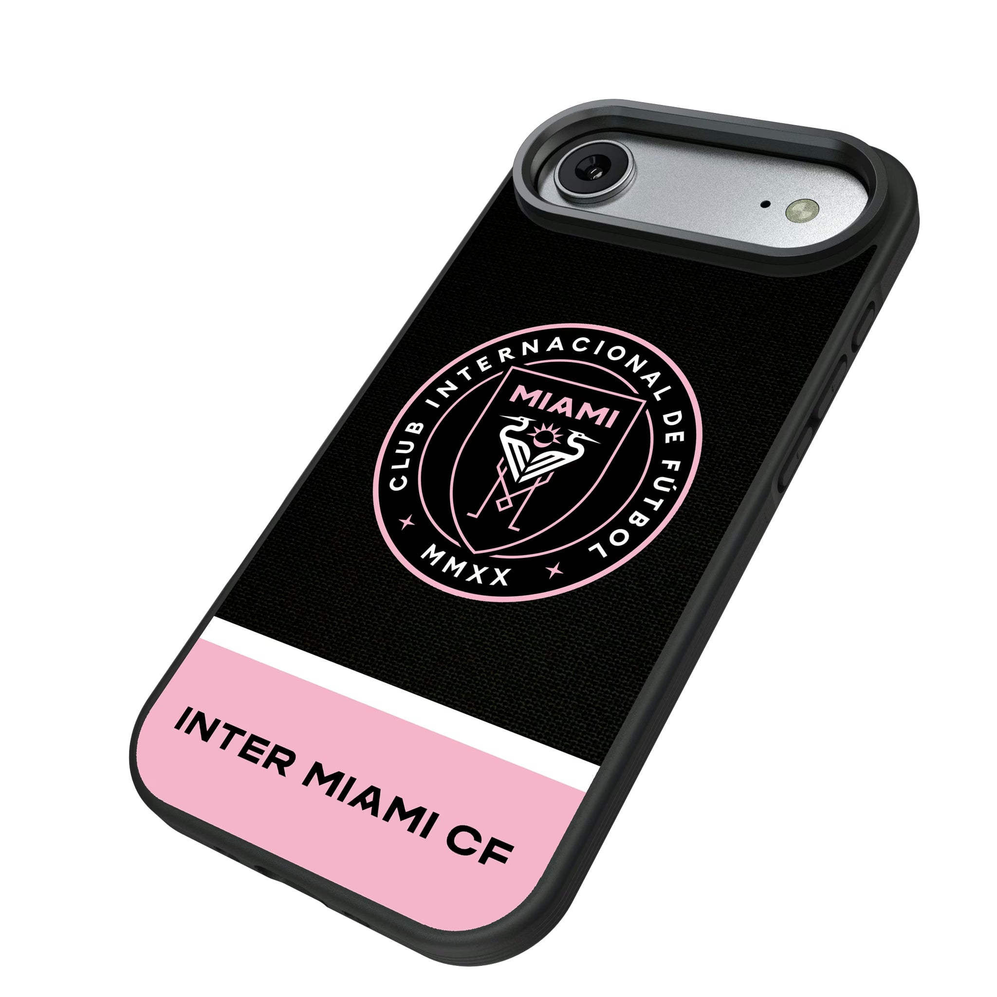 Inter Miami CF Endzone Solid iPhone Bump Phone Case for Apple iPhone - Isometric View#Device_iPhone Air