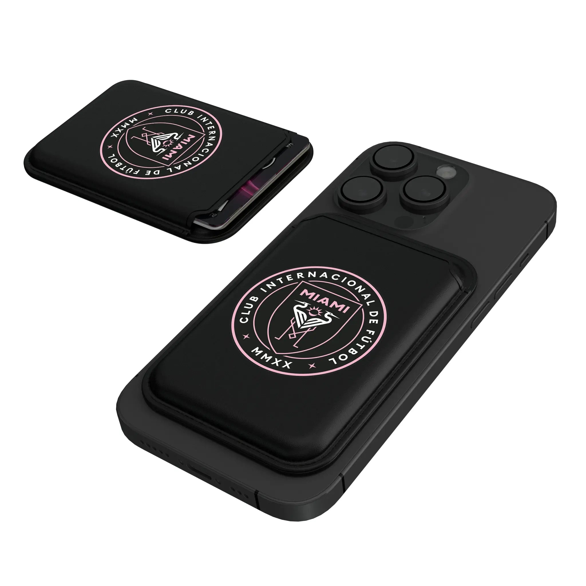 Inter Miami CF Insignia Black Magnetic Credit Card Wallet