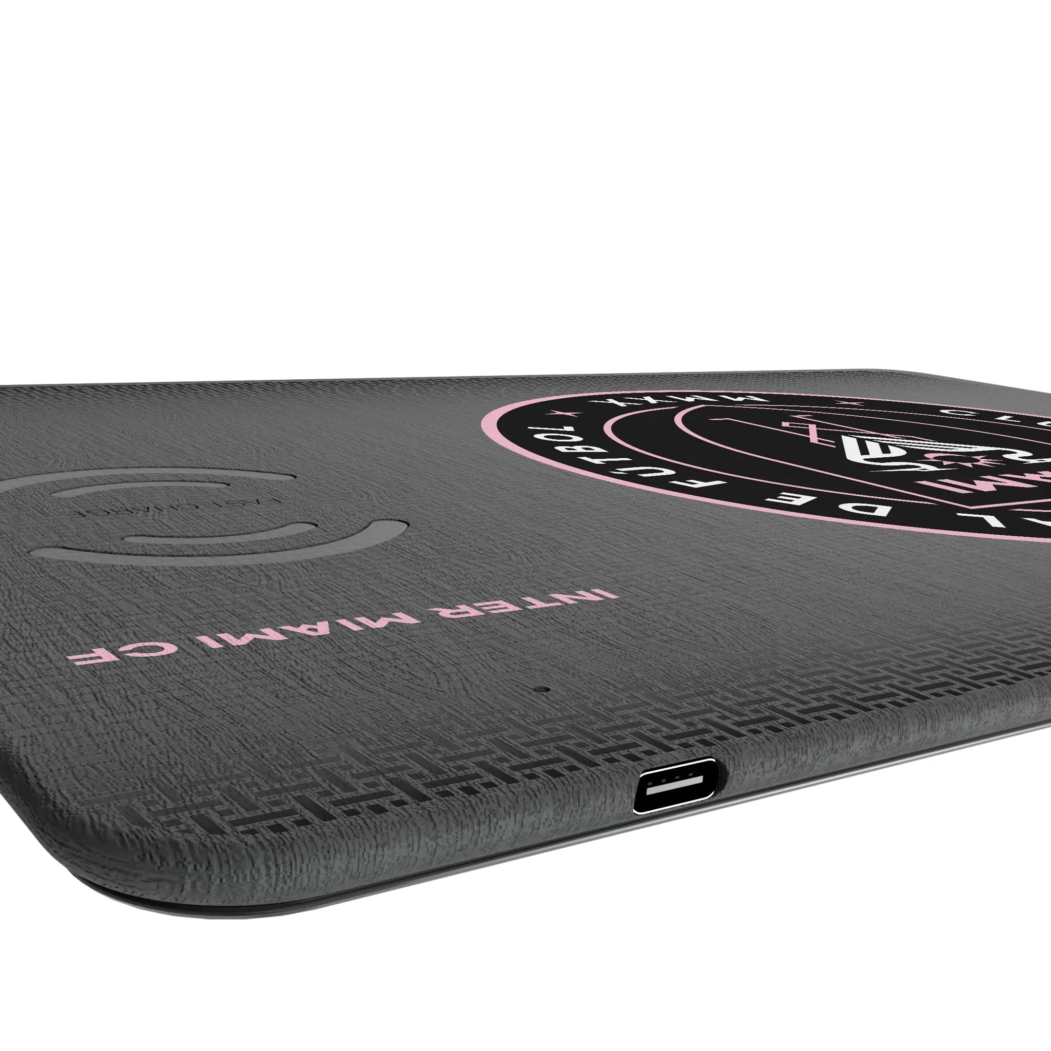 Inter Miami CF Linen 15-Watt Wireless Charger and Mouse Pad