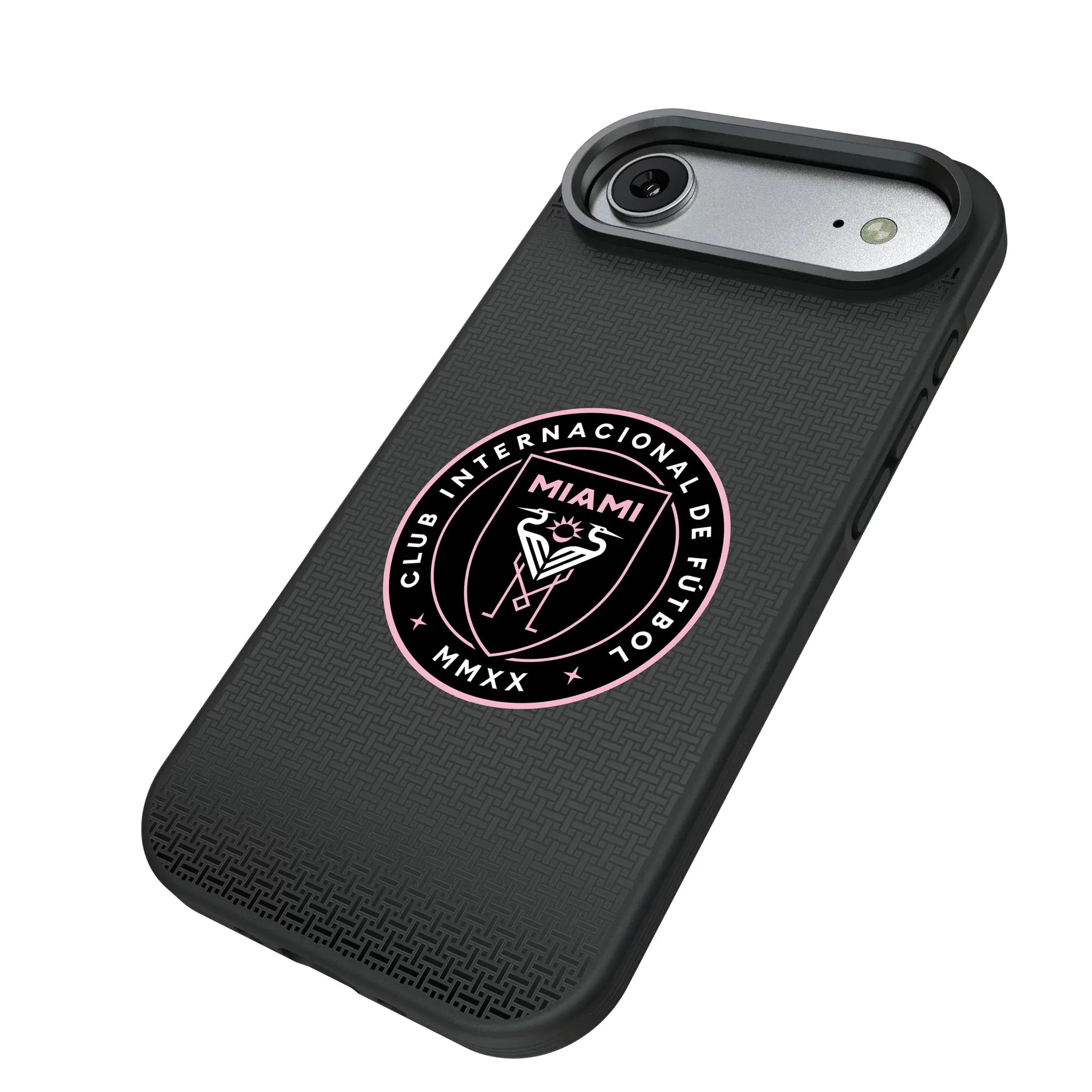 Inter Miami CF Linen iPhone Bump Phone Case for Apple iPhone - Isometric View#Device_iPhone Air