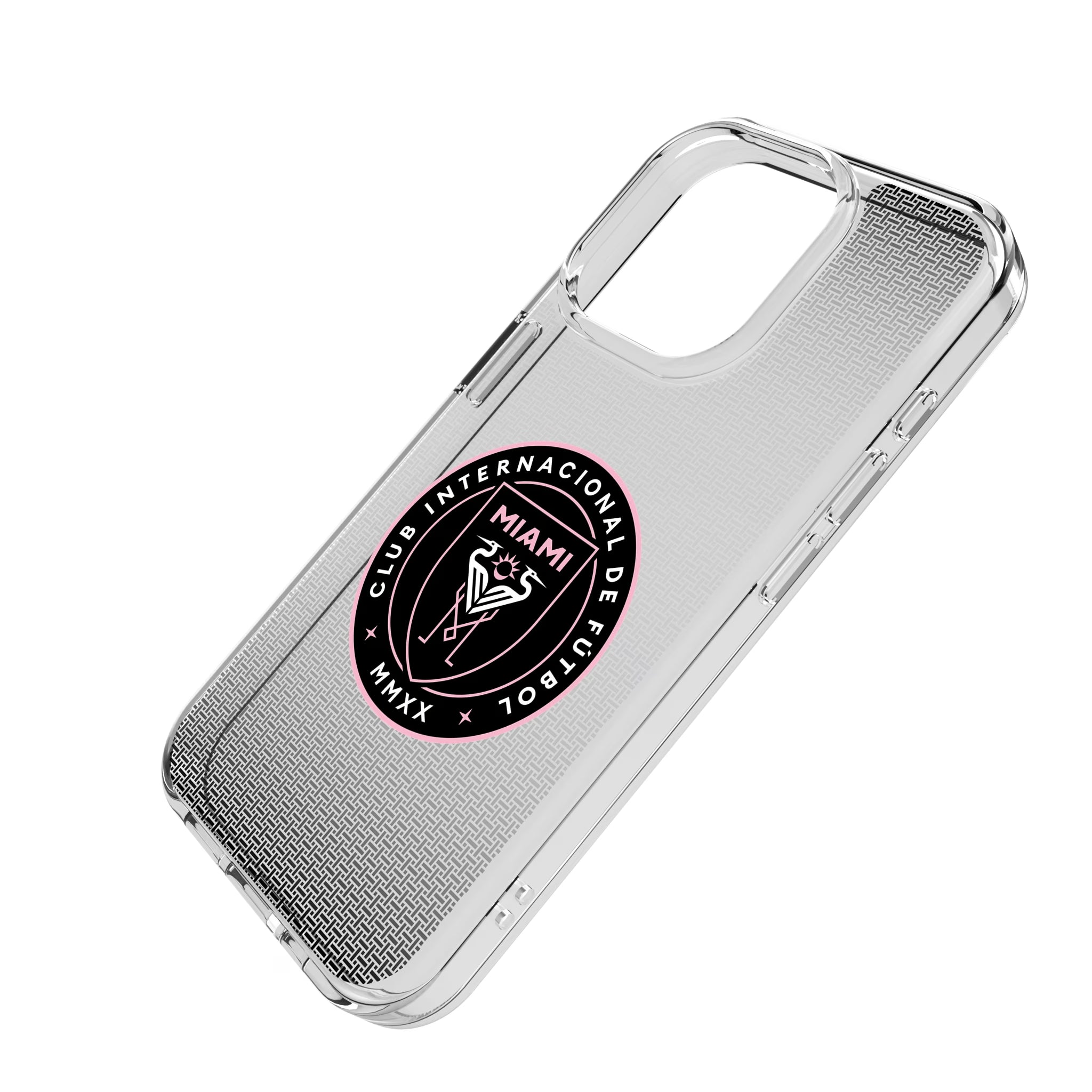 Inter Miami CF Linen iPhone Clear Phone Case for Apple iPhone - Isometric View