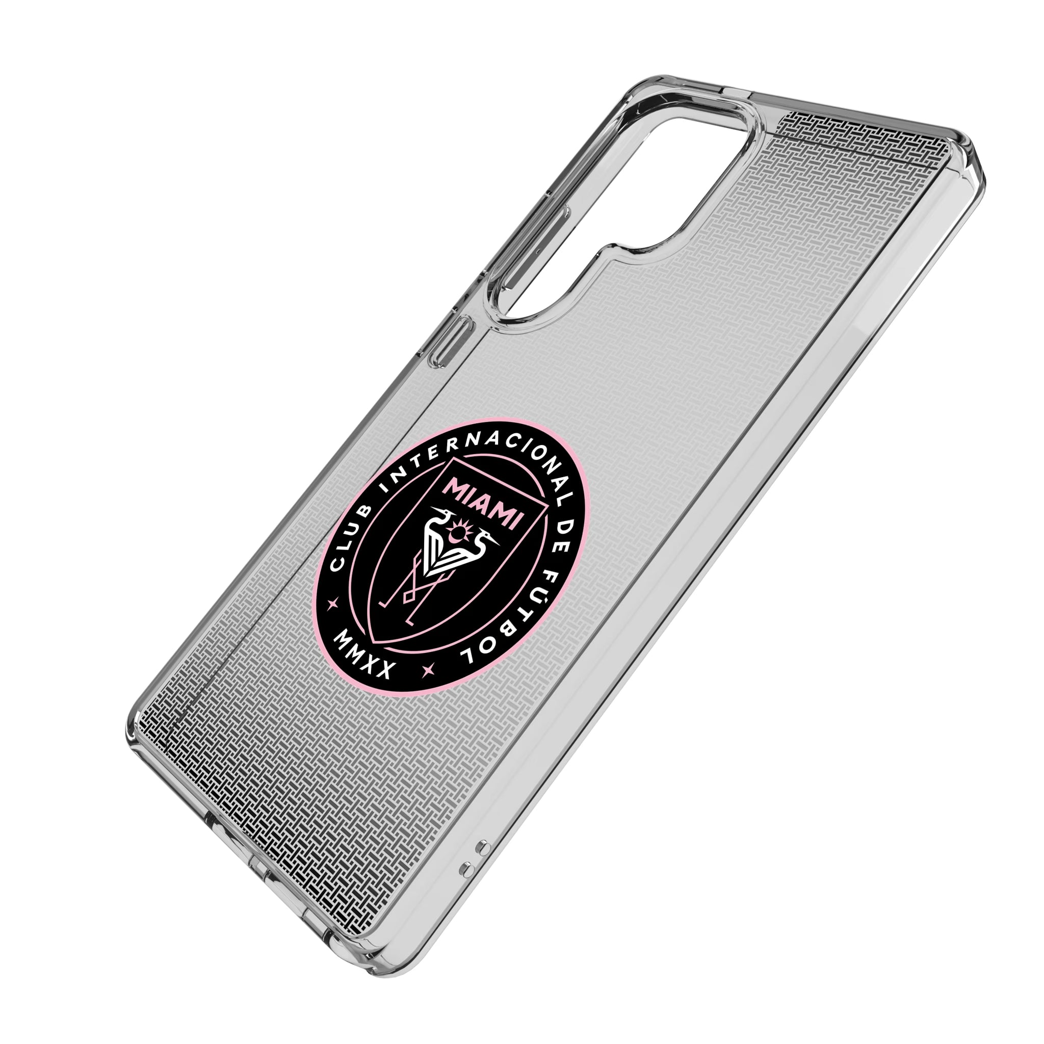 Inter Miami CF Linen Galaxy Clear Phone Case for Samsung Galaxy - Isometric View