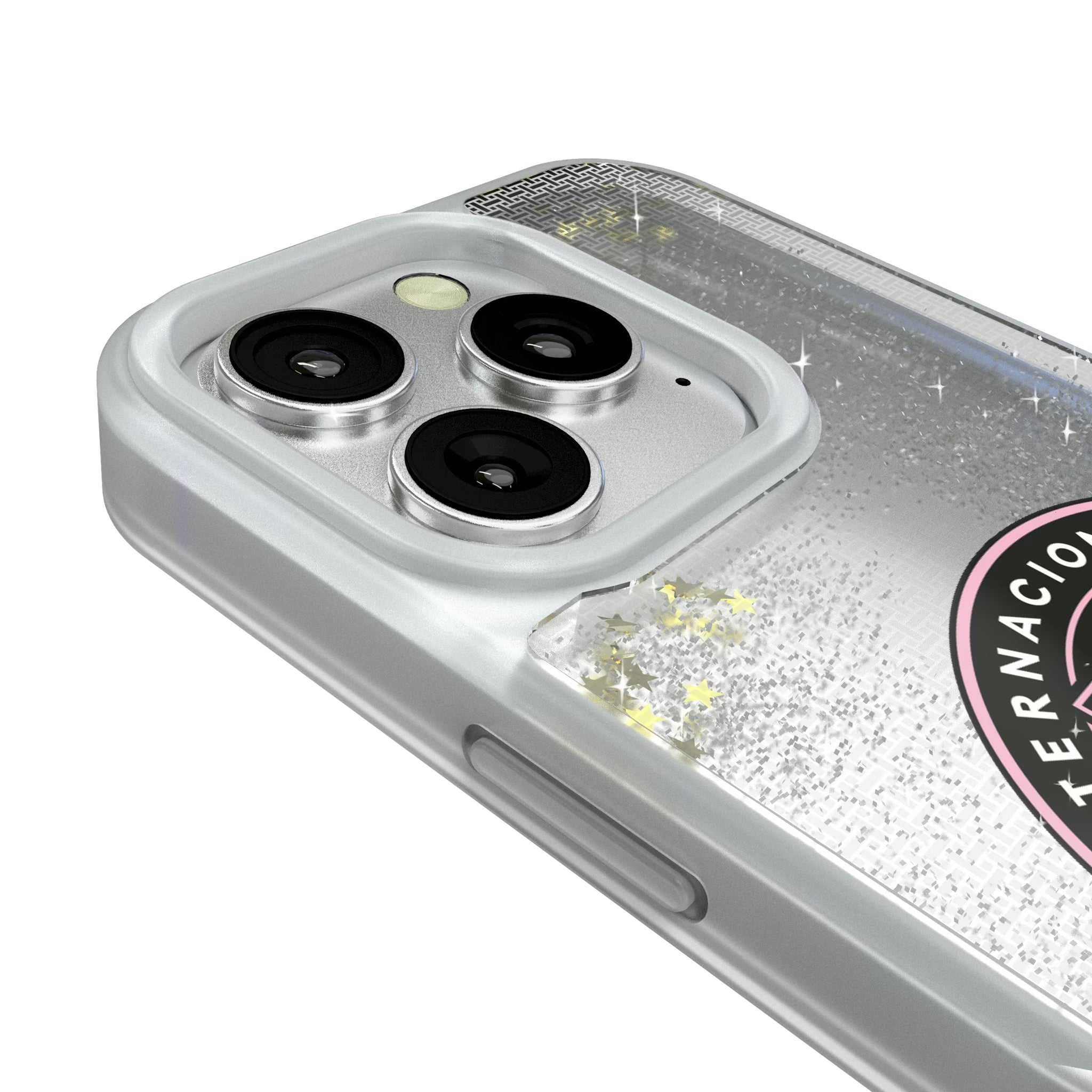 Inter Miami CF Linen iPhone Glitter Phone Case for Apple iPhone - Detail#Device_iPhone 16 Pro