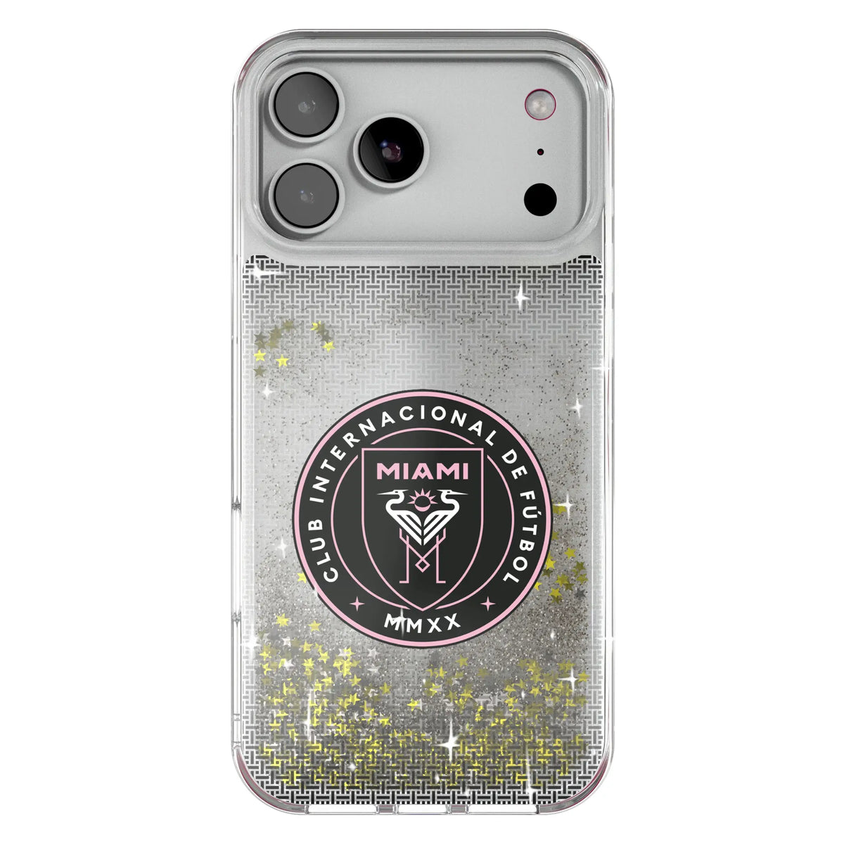 Inter Miami CF Linen Glitter Phone Case for Apple iPhone