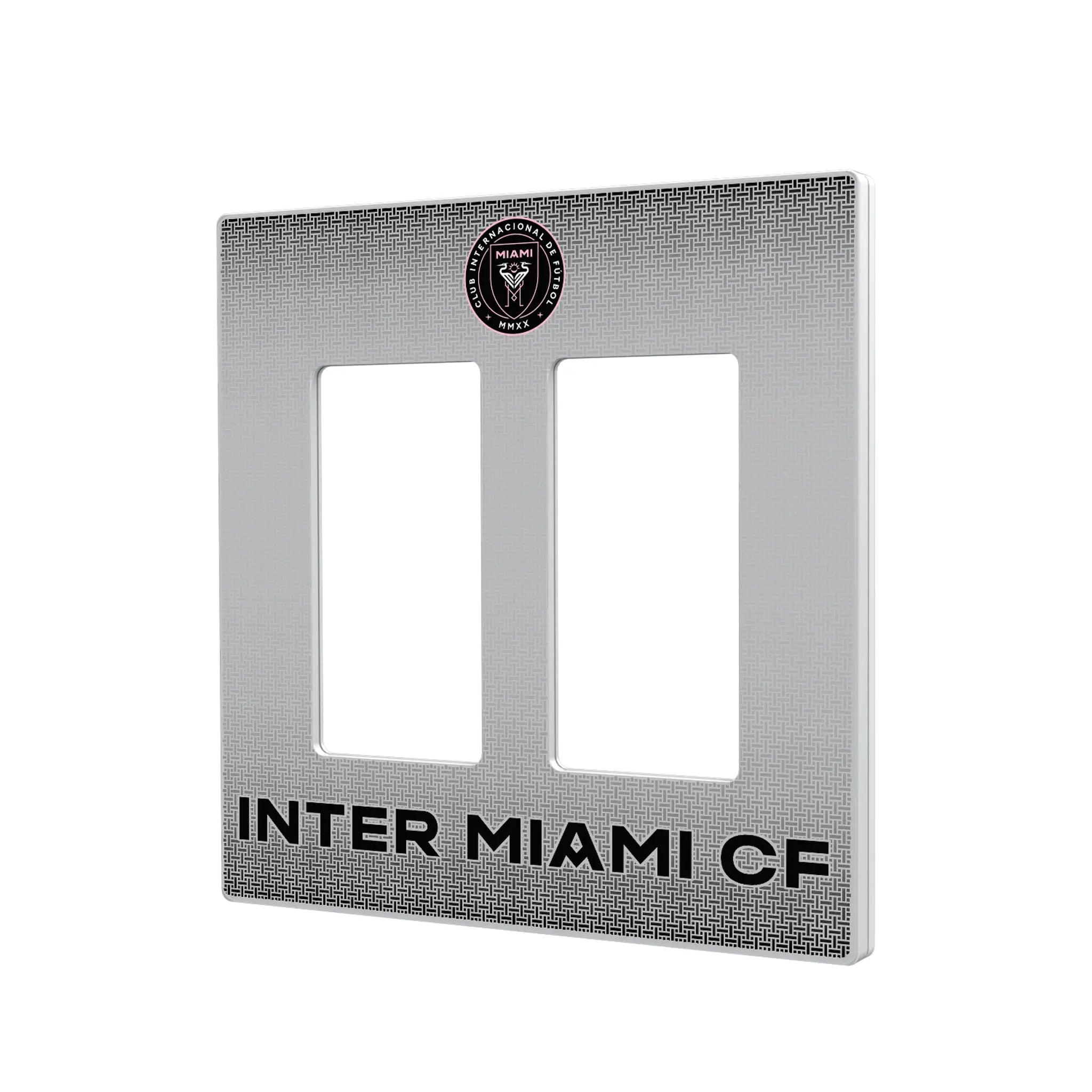 Inter Miami CF Linen Hidden-Screw Light Switch Plate#Style_Double Rocker