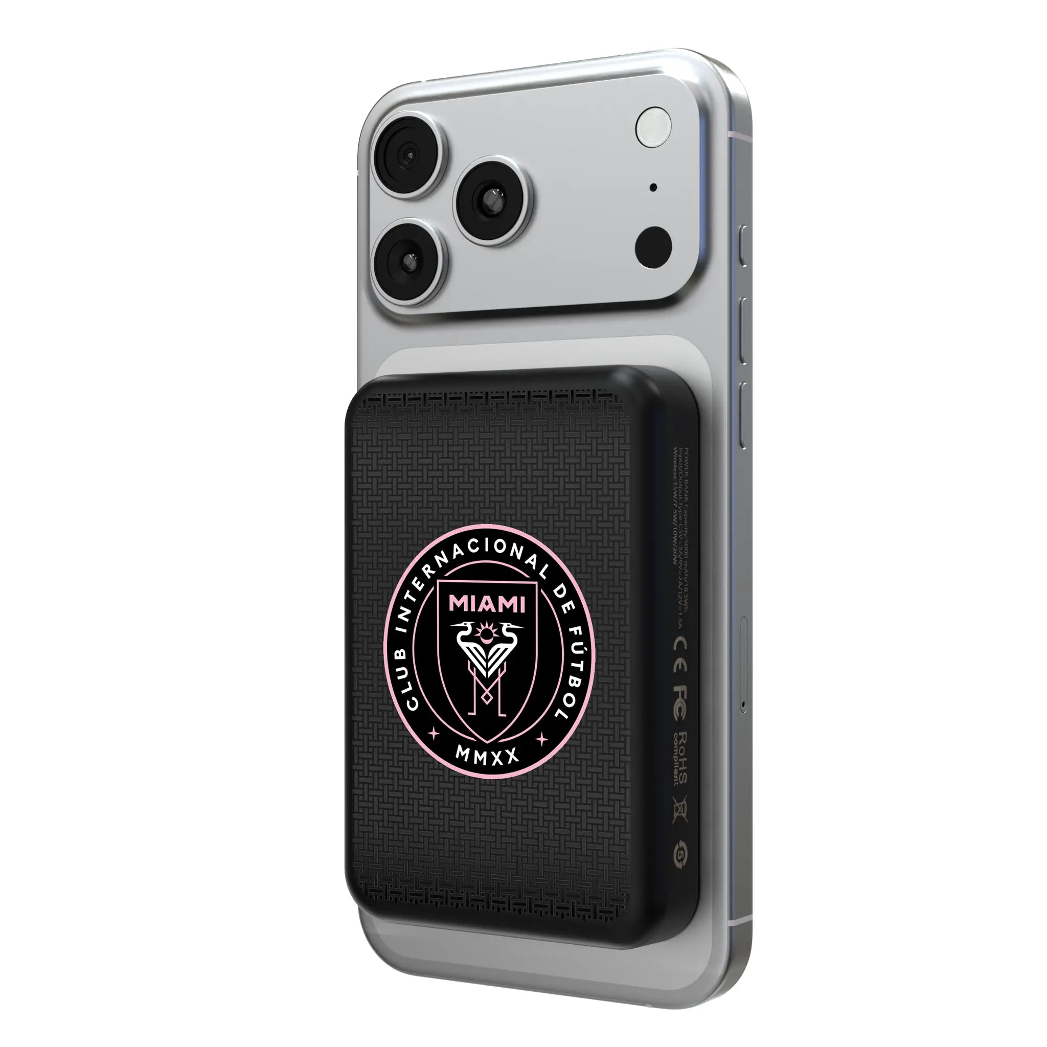 Inter Miami CF Linen Wireless Mag Power Bank
