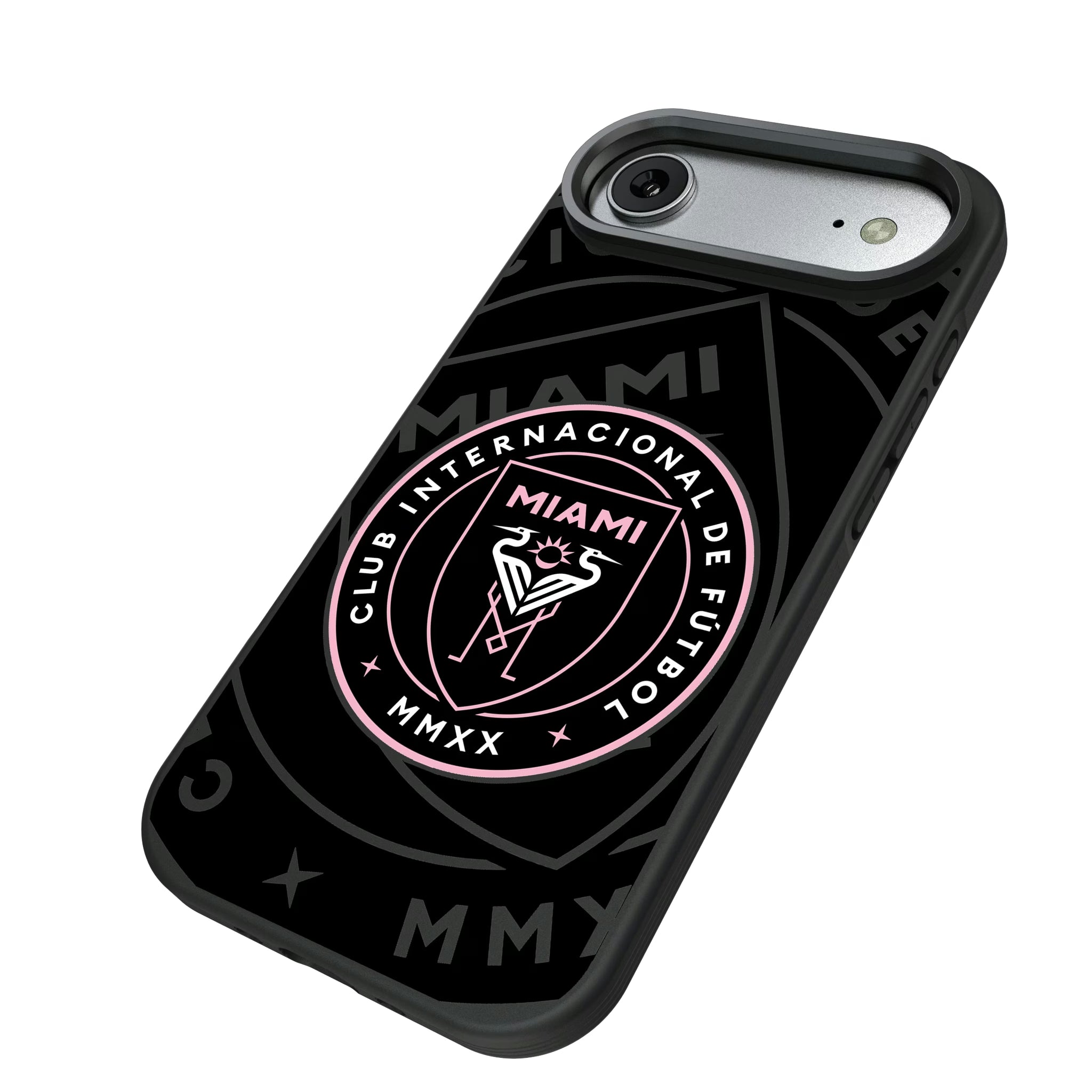 Inter Miami CF Monocolor Tilt iPhone Bump Phone Case for Apple iPhone - Isometric View#Device_iPhone Air