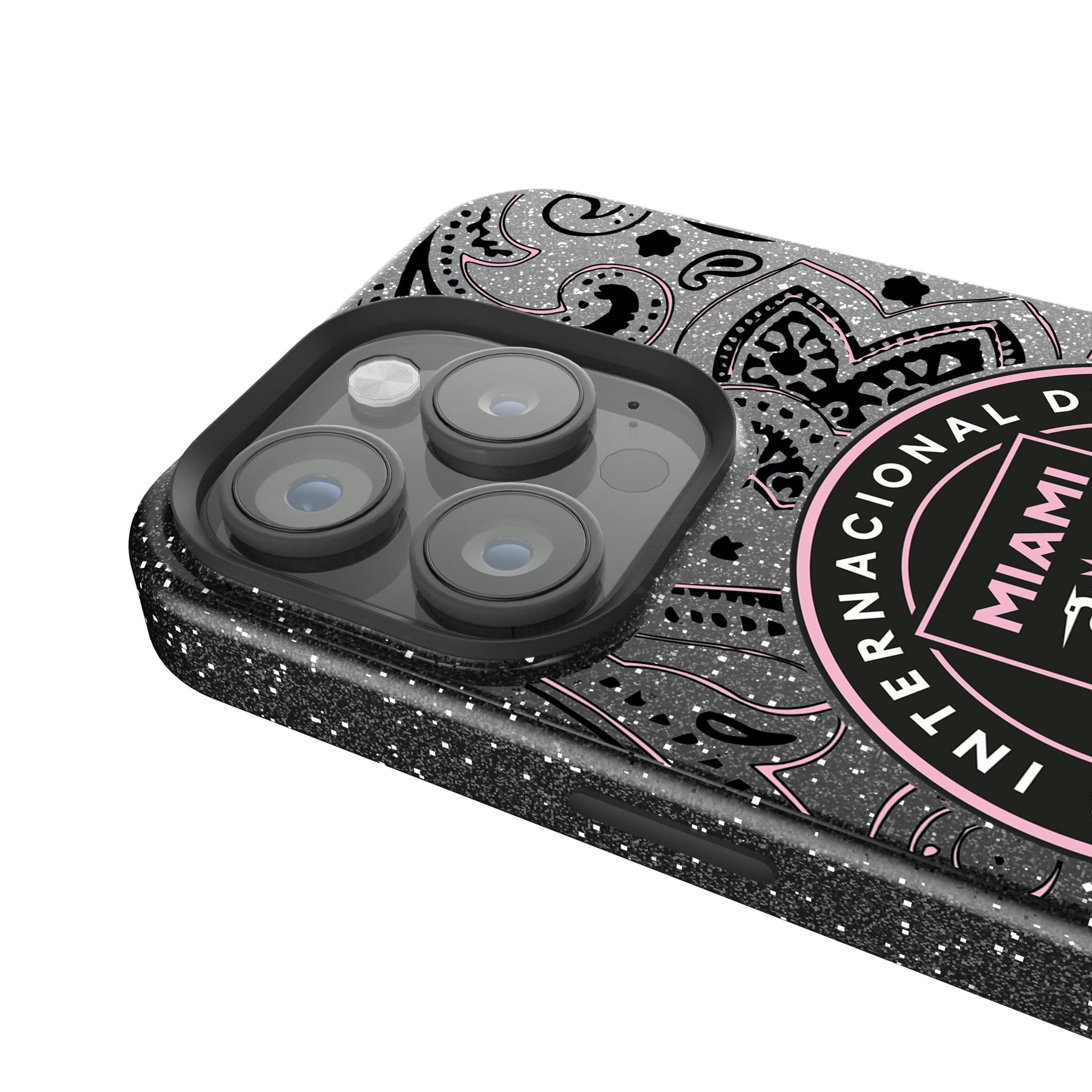 Inter Miami CF Paisley iPhone Bling Phone Case for Apple iPhone - Detail