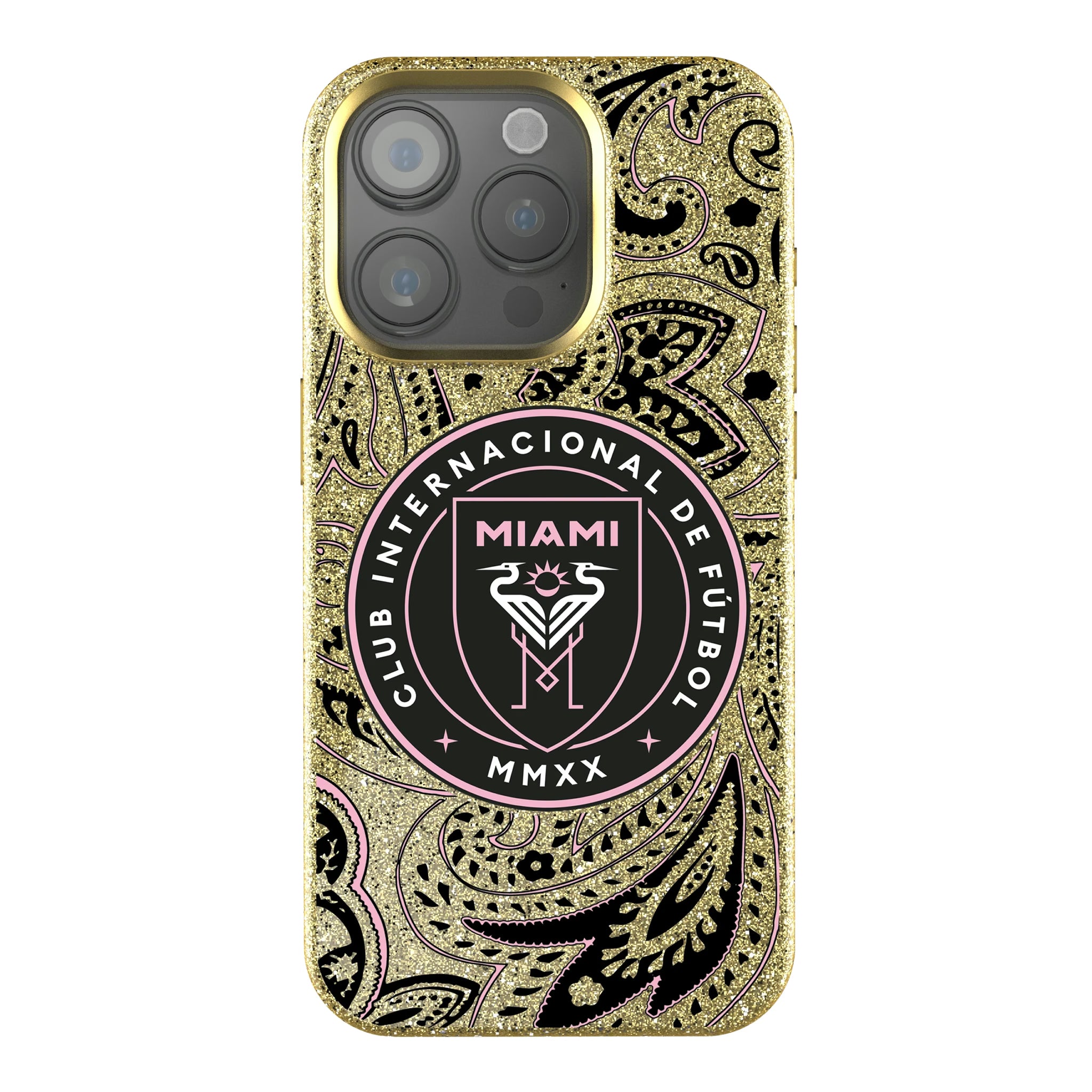 Inter Miami CF Paisley iPhone Bling Phone Case for Apple iPhone