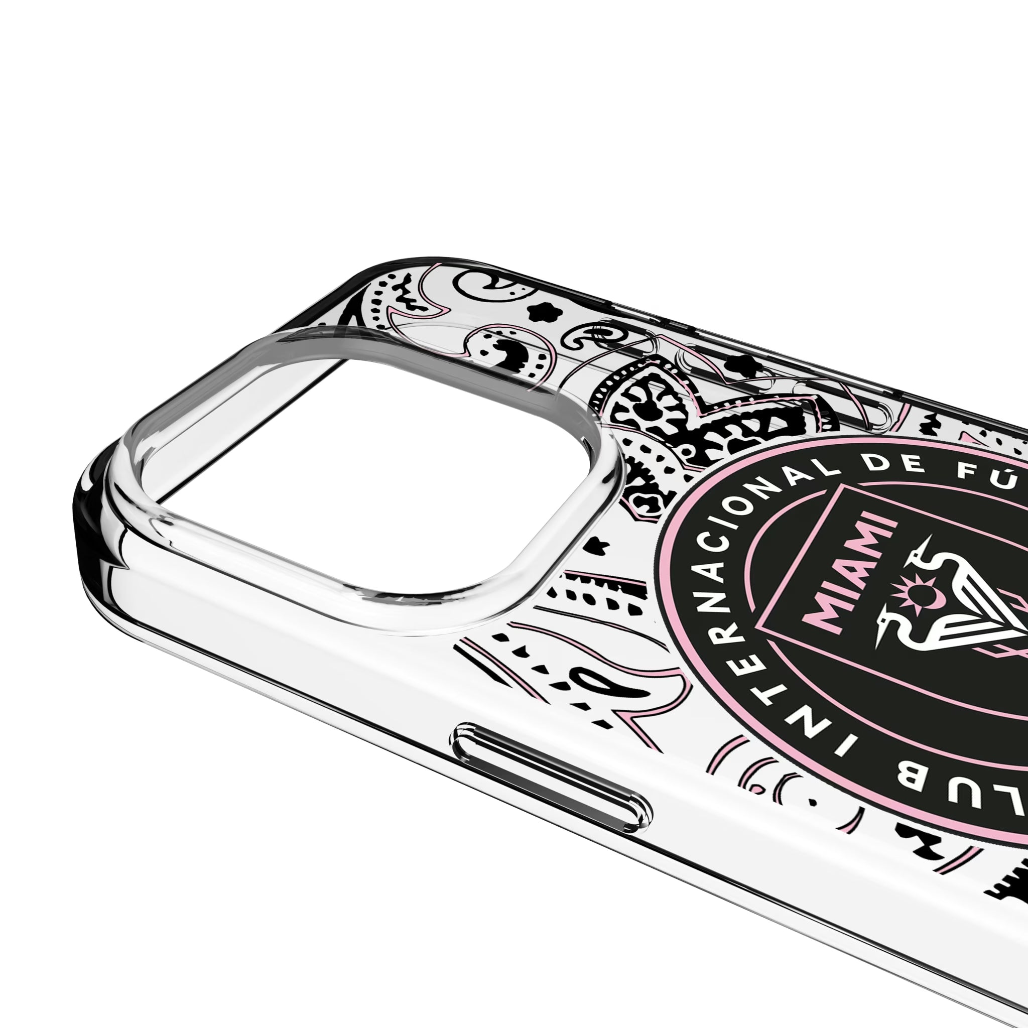 Inter Miami CF Paisley iPhone Clear Phone Case for Apple iPhone - Detail