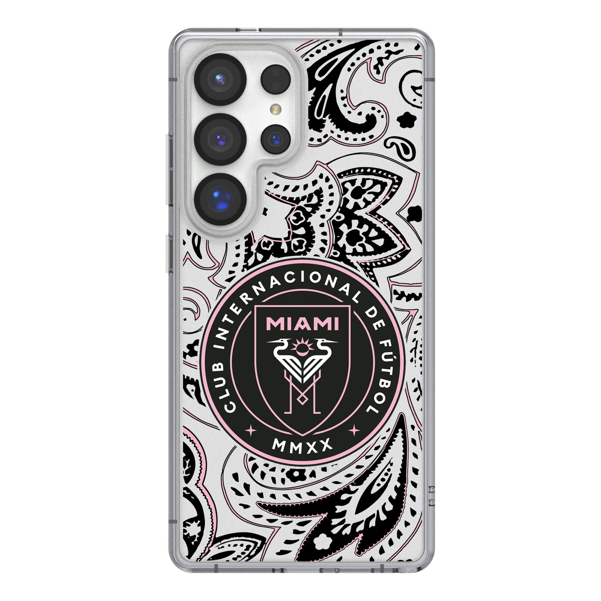 Inter Miami CF Paisley Galaxy Clear Phone Case for Samsung Galaxy