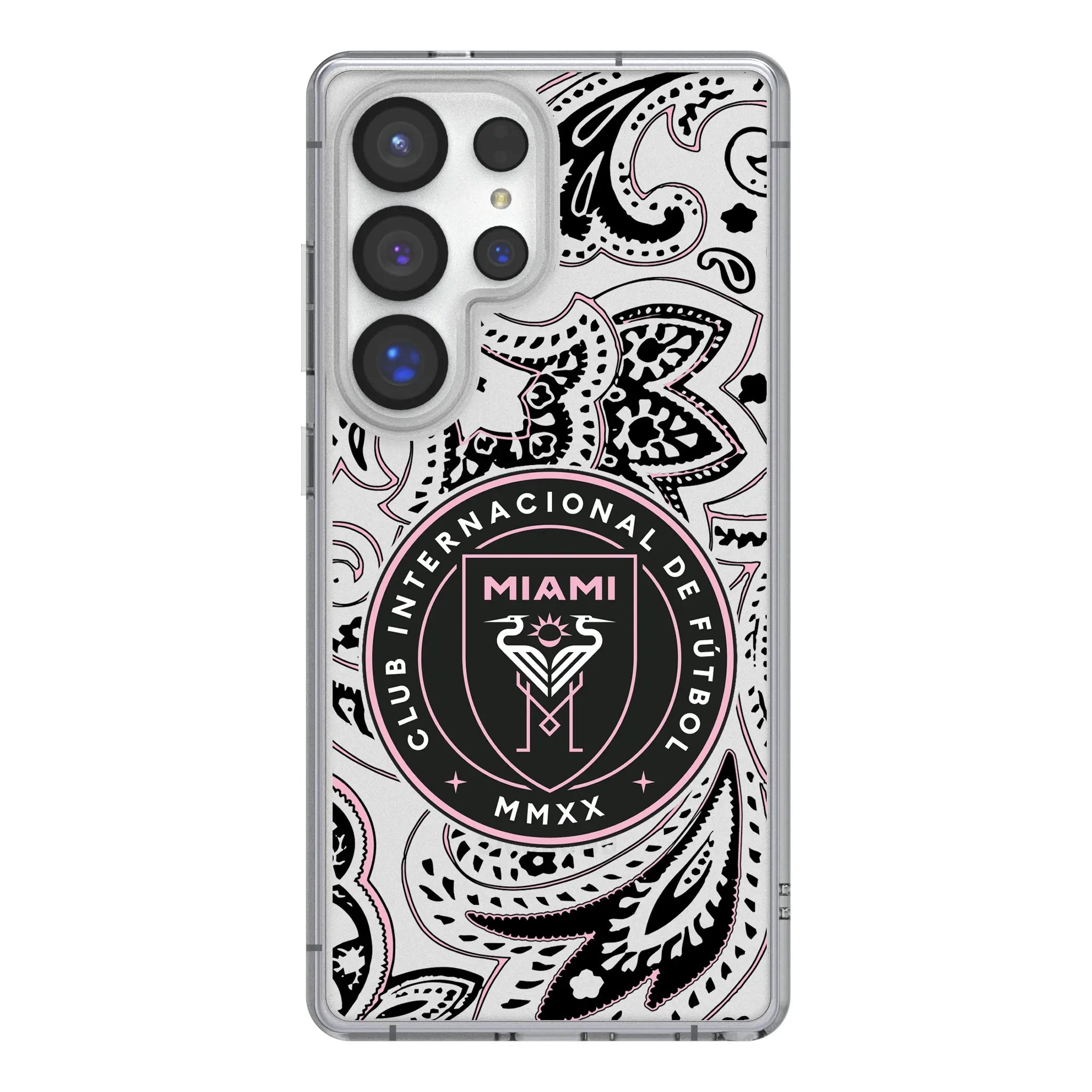 Inter Miami CF Paisley Galaxy Clear Phone Case for Samsung Galaxy#Device_Galaxy S25 Ultra
