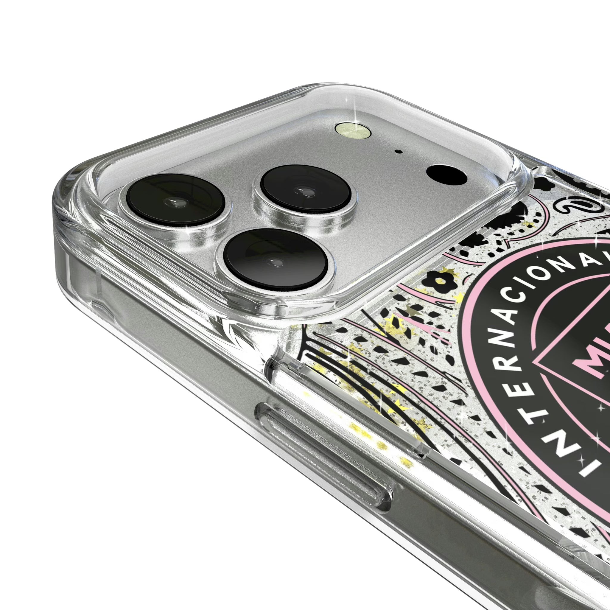 Inter Miami CF Paisley iPhone Glitter Phone Case for Apple iPhone - Detail