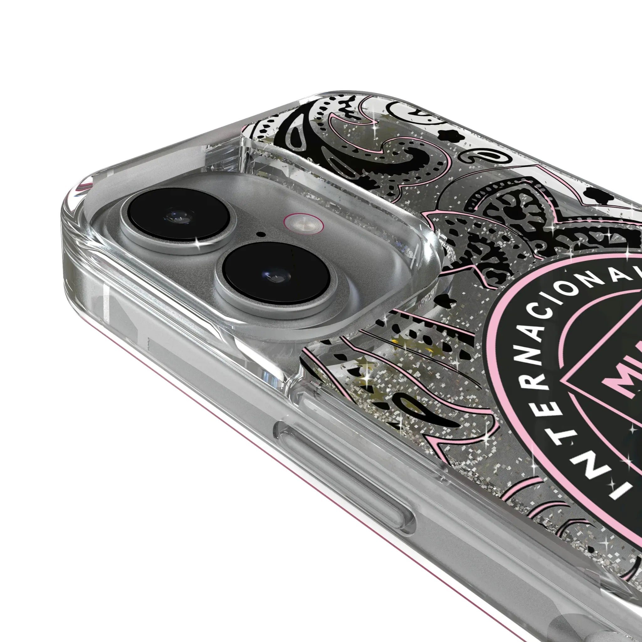 Inter Miami CF Paisley iPhone Glitter Phone Case for Apple iPhone - Detail