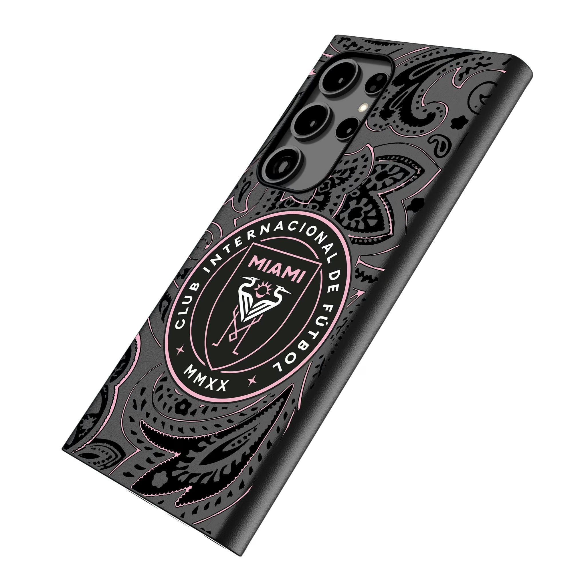 Inter Miami CF Paisley Galaxy MagSafe Compatible Phone Case for Samsung Galaxy - Isometric View