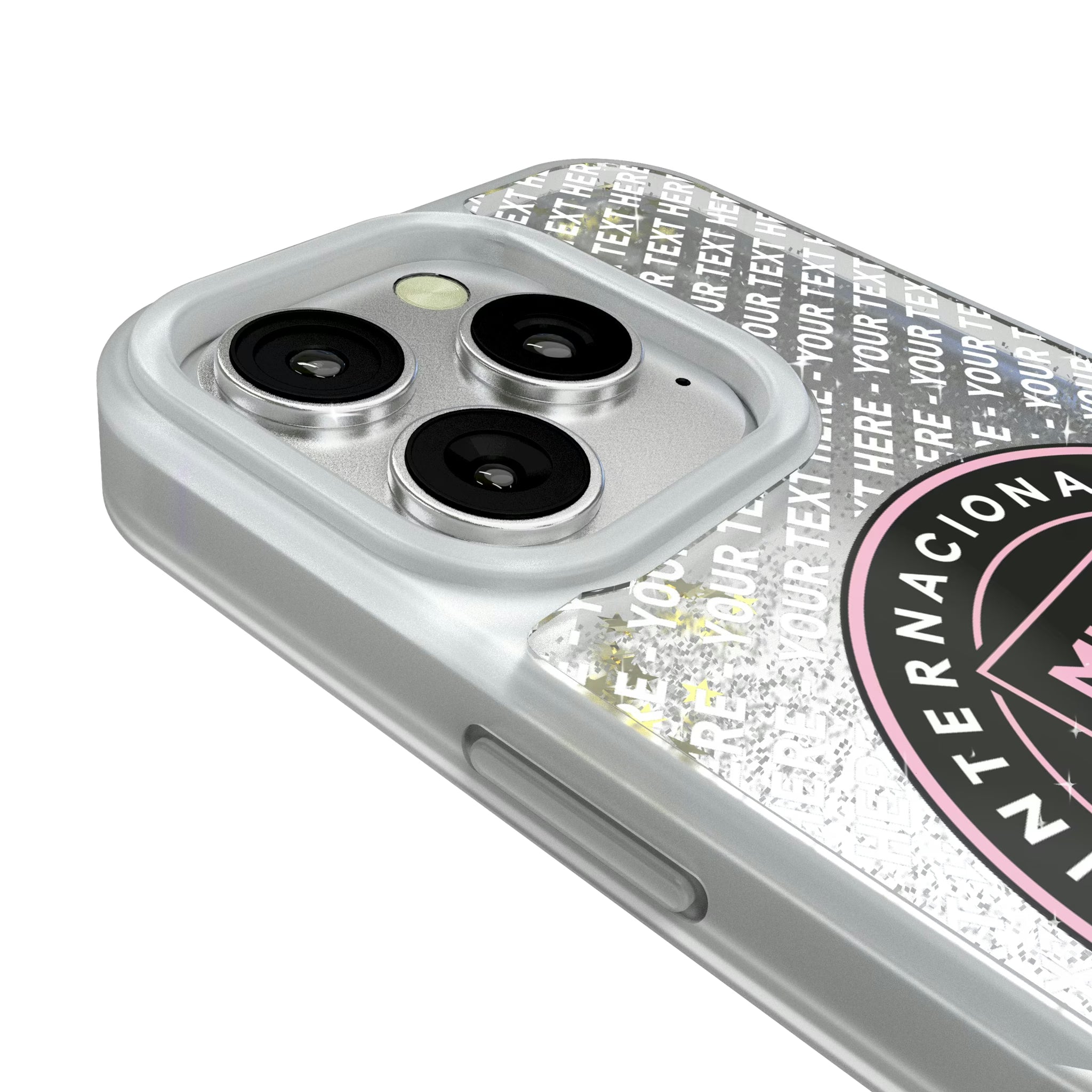 Inter Miami CF Personalized EndZone Plus iPhone Glitter Phone Case for Apple iPhone - Detail#Device_iPhone 16 Pro