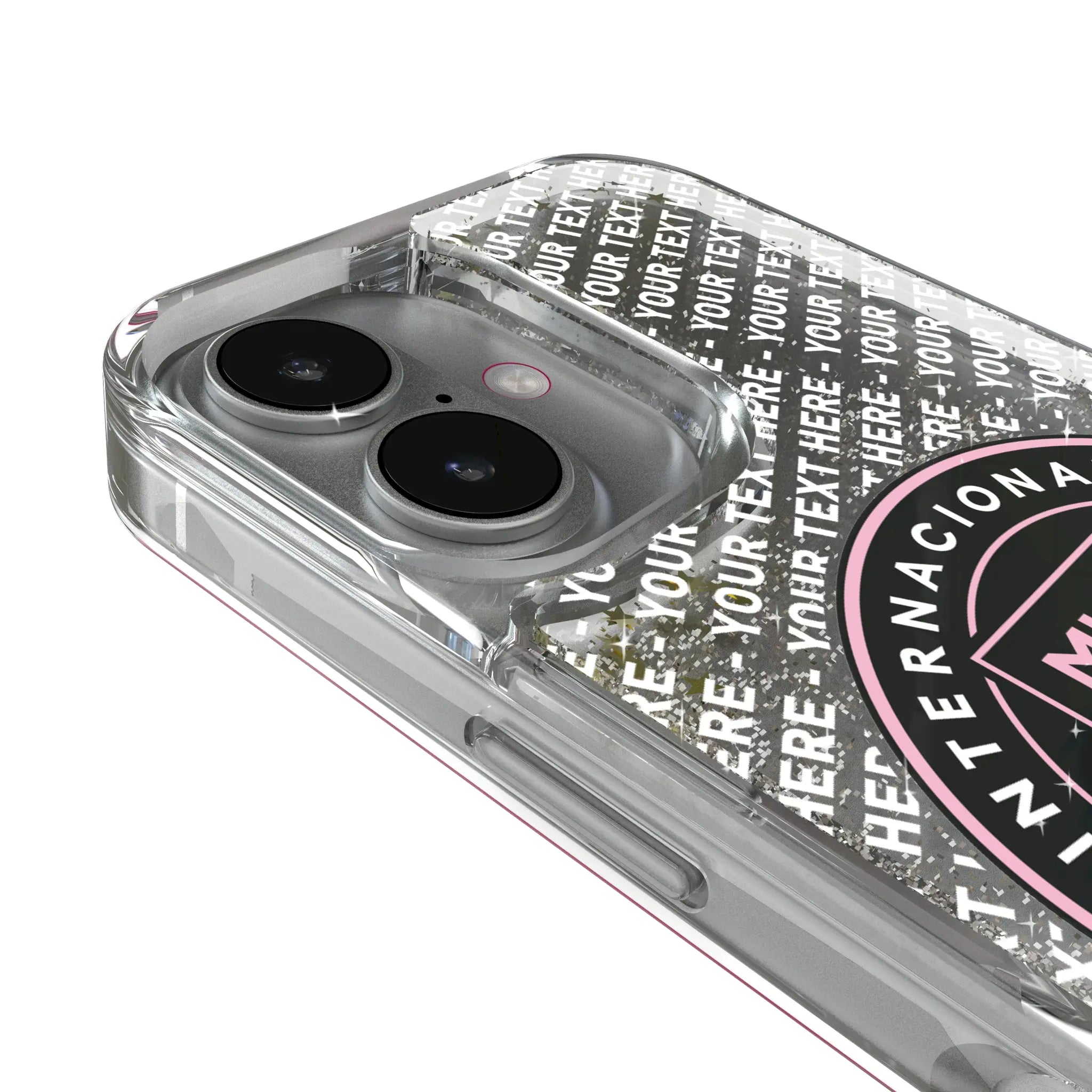 Inter Miami CF Personalized EndZone Plus iPhone Glitter Phone Case for Apple iPhone - Detail