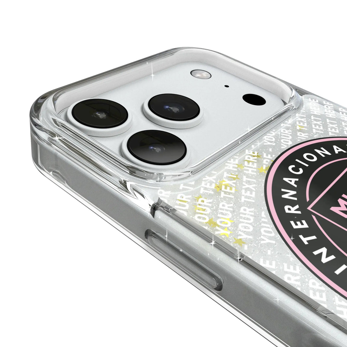 Inter Miami CF Personalized EndZone Plus iPhone Glitter Phone Case for Apple iPhone - Detail#Device_iPhone 18 Pro