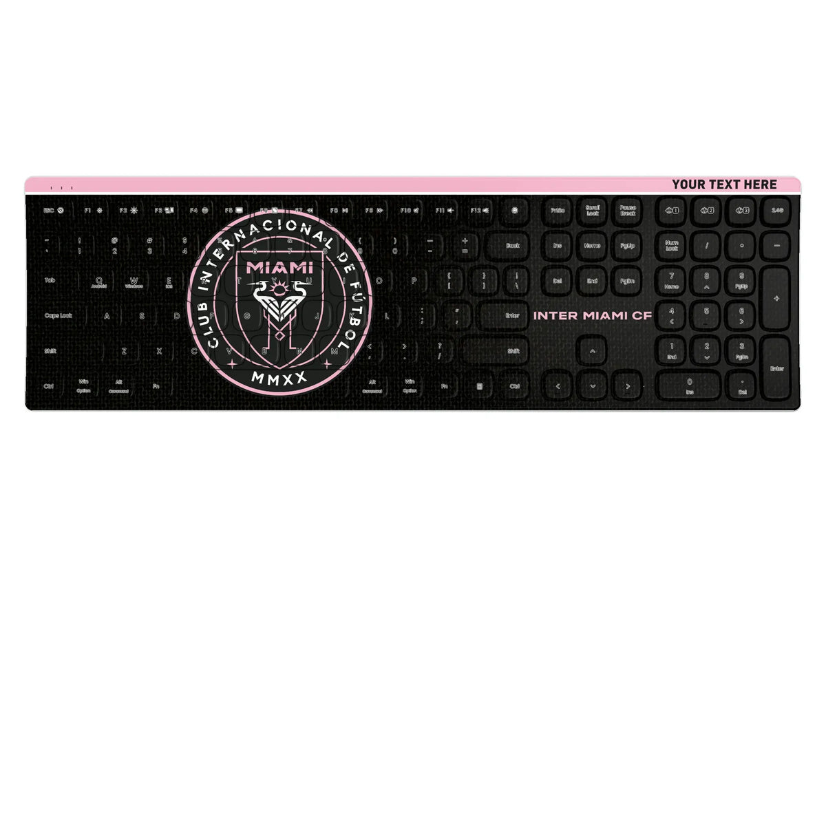 Inter Miami CF Personalized Endzone Solid KKB605 Curved Wireless Keyboard
