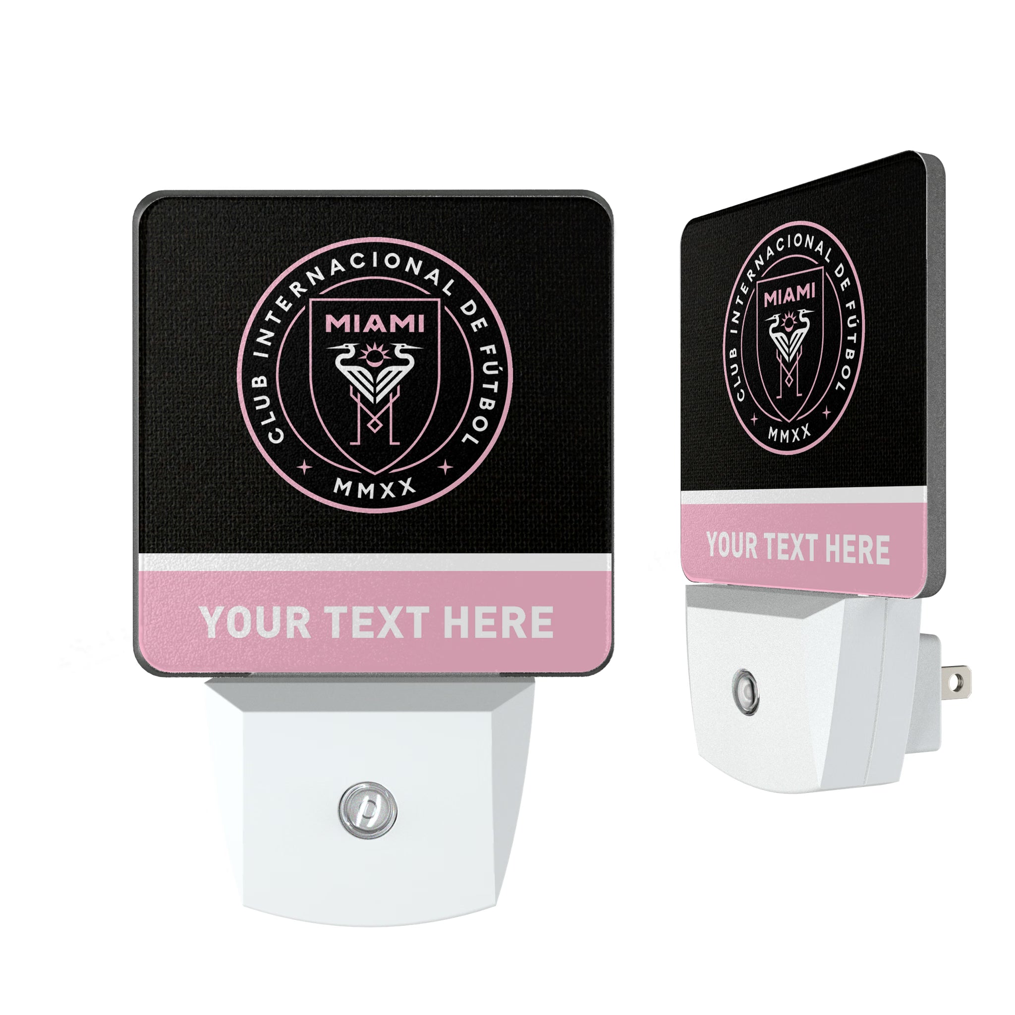 Inter Miami CF Personalized Endzone Solid Night Light 2-Pack