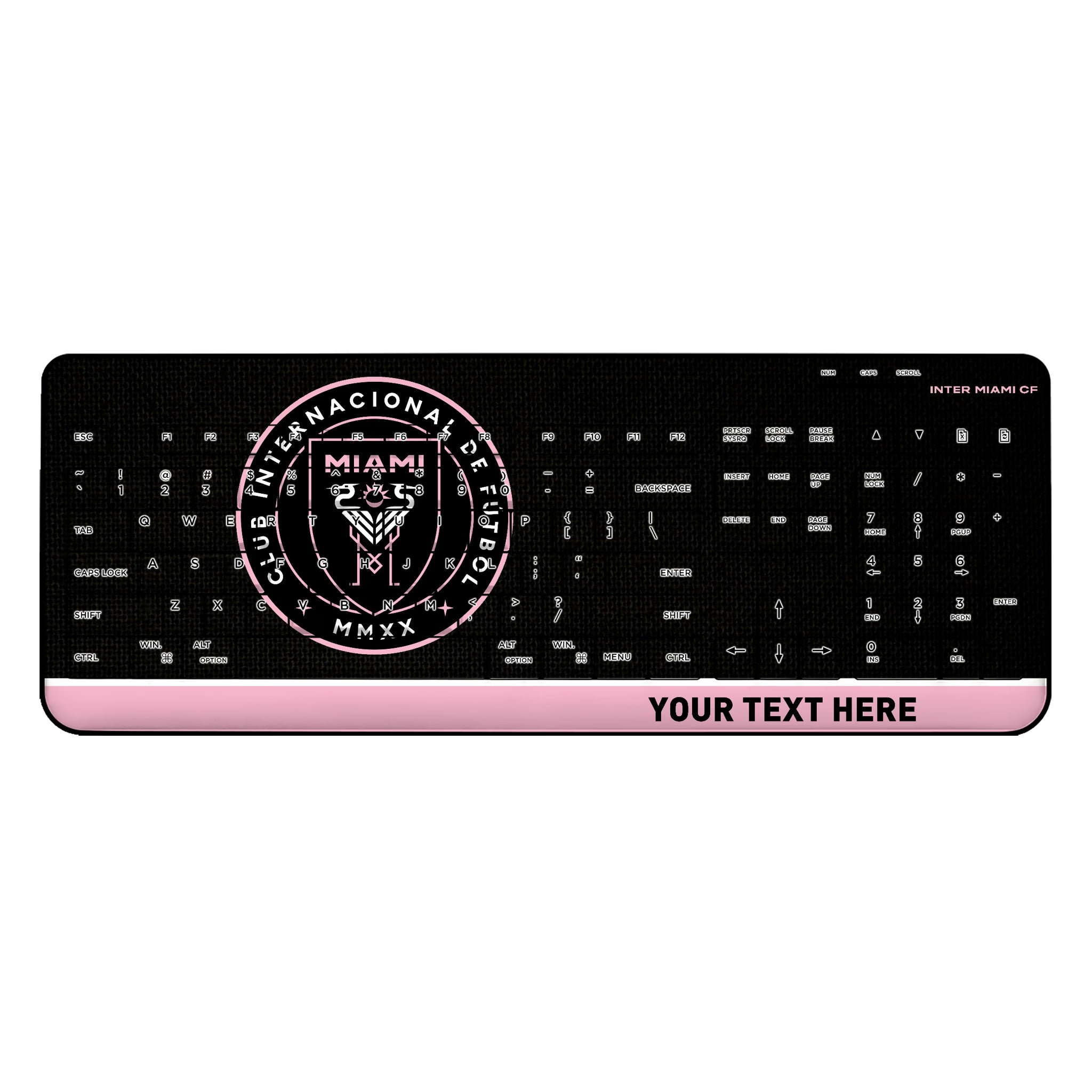 Inter Miami CF Personalized Endzone Solid Wireless USB Keyboard