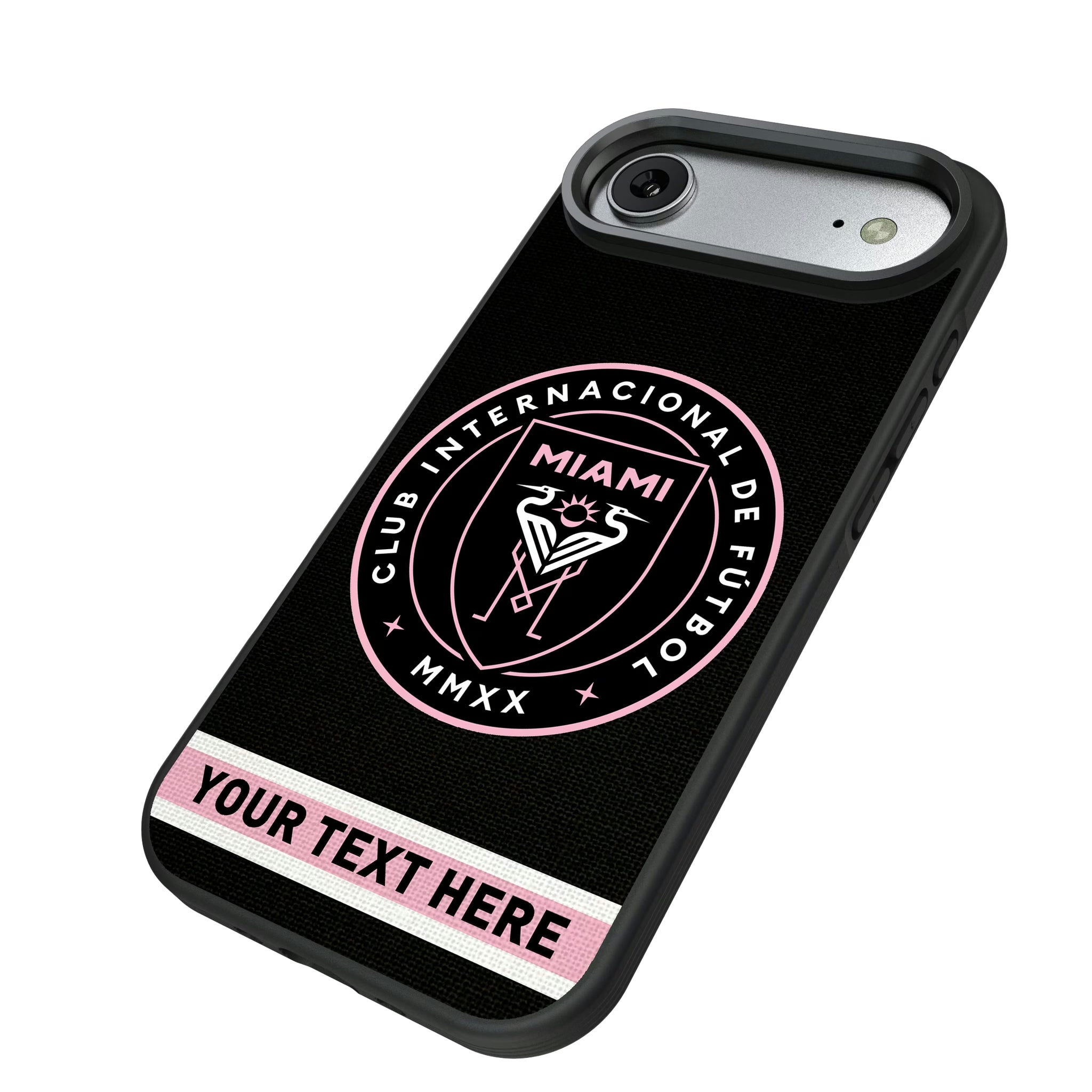 Inter Miami CF Personalized Stripe iPhone Bump Phone Case for Apple iPhone - Isometric View#Device_iPhone Air