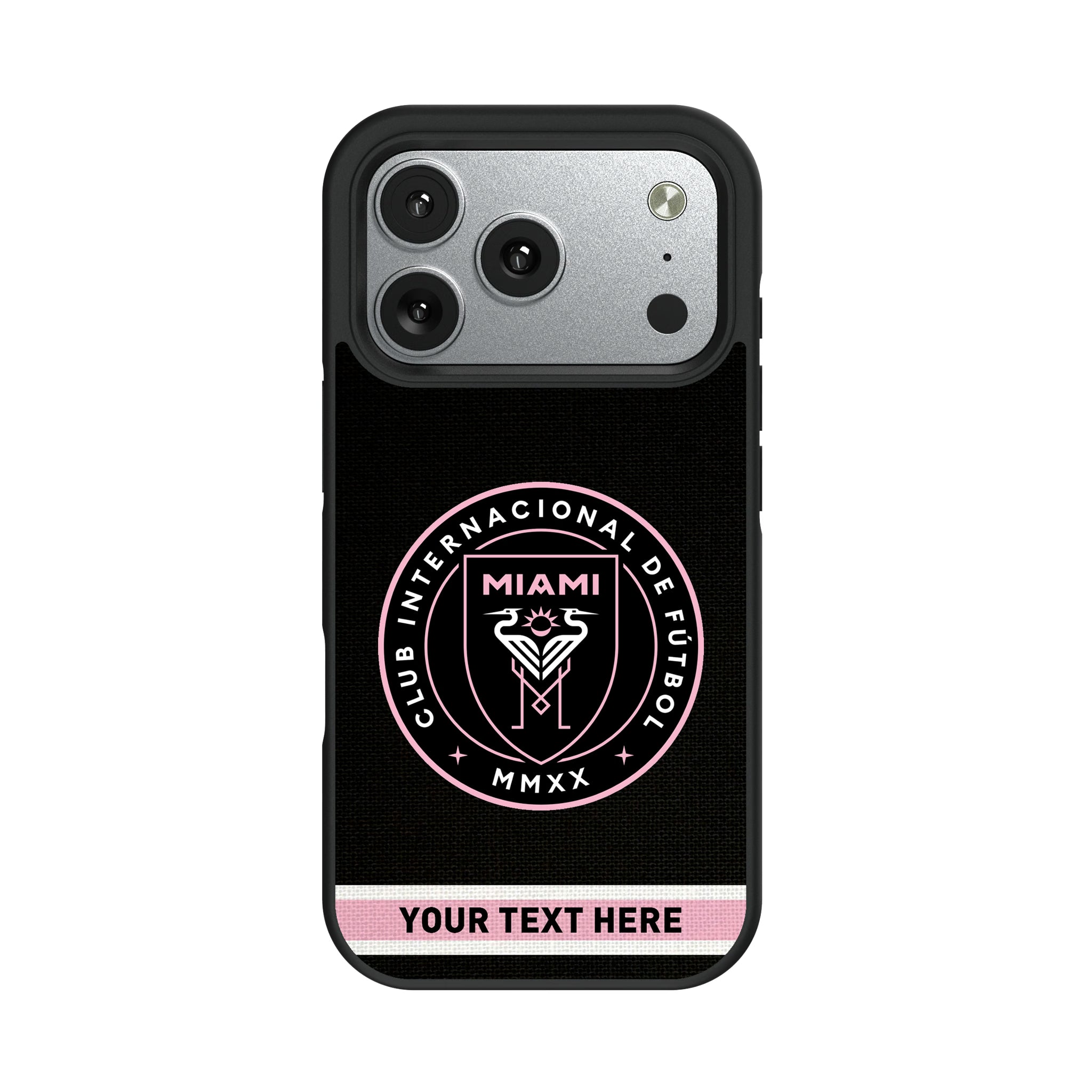 Inter Miami CF Personalized Stripe iPhone Bump Phone Case for Apple iPhone#Device_iPhone 17 Pro