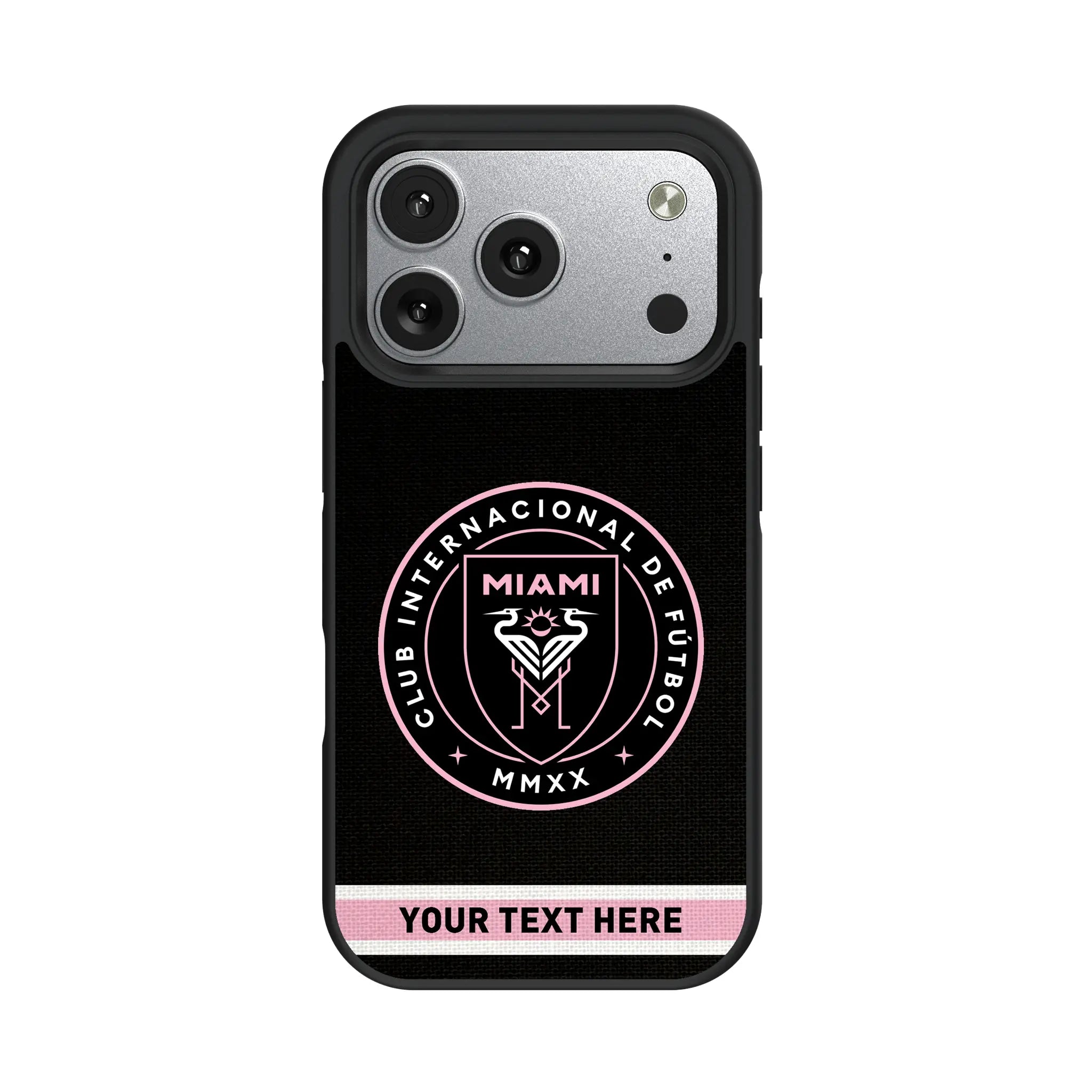 Inter Miami CF Personalized Stripe iPhone Bump Phone Case for Apple iPhone#Device_iPhone 17 Pro