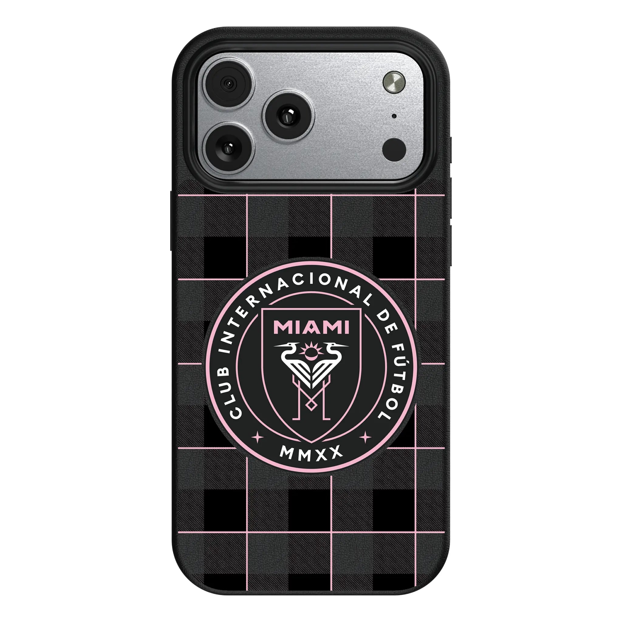 Inter Miami CF Plaid iPhone MagSafe Compatible Phone Case for Apple iPhone#Device_iPhone 17 Pro Max