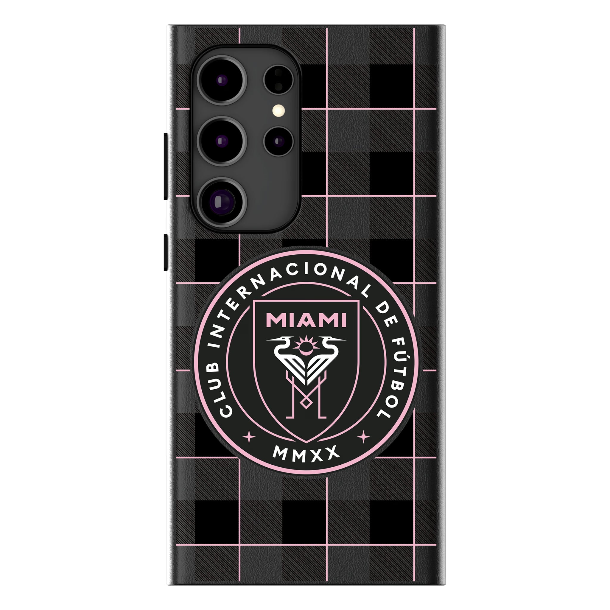 Inter Miami CF Plaid Galaxy MagSafe Compatible Phone Case for Samsung Galaxy