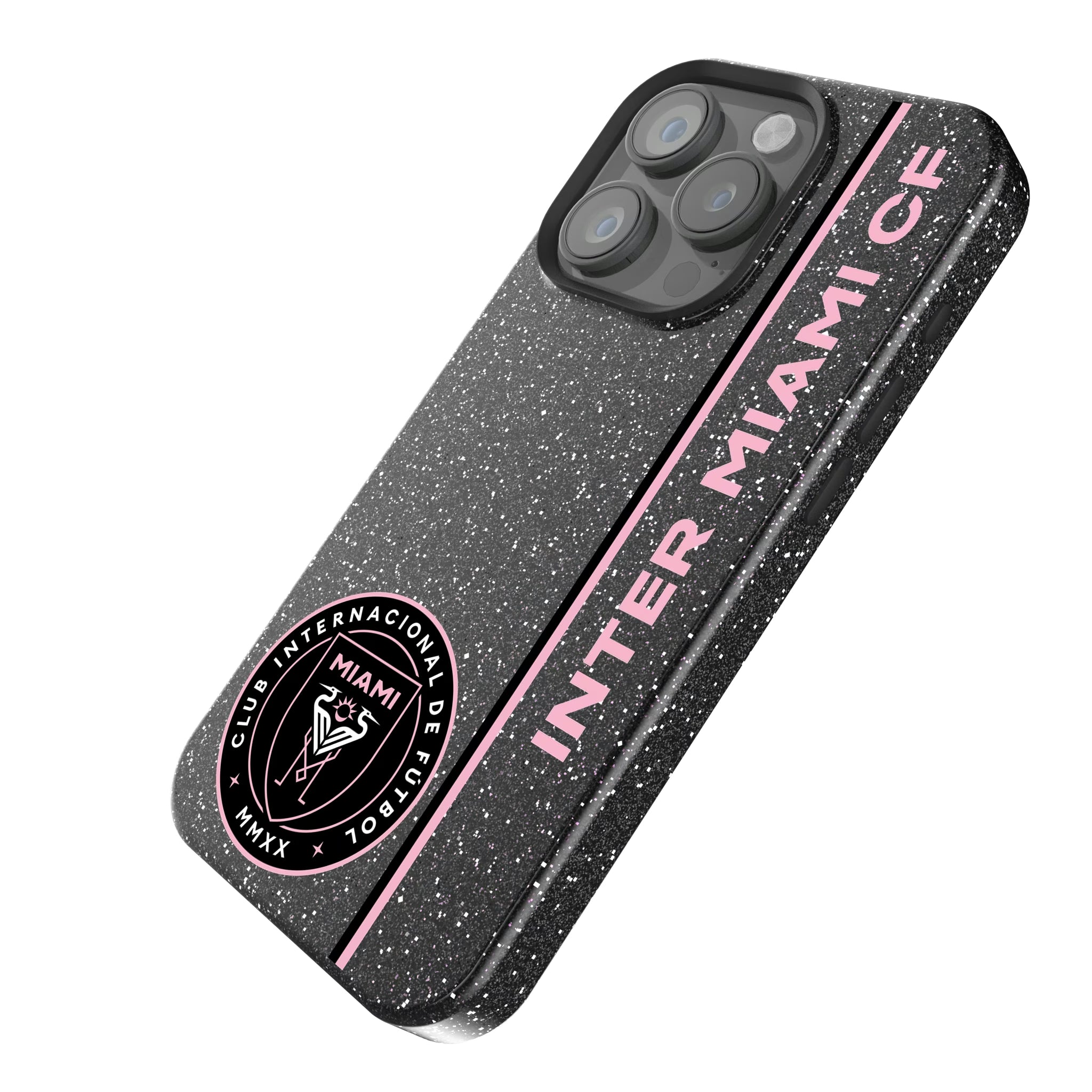 Inter Miami CF Sidebar iPhone Bling Phone Case for Apple iPhone - Isometric View