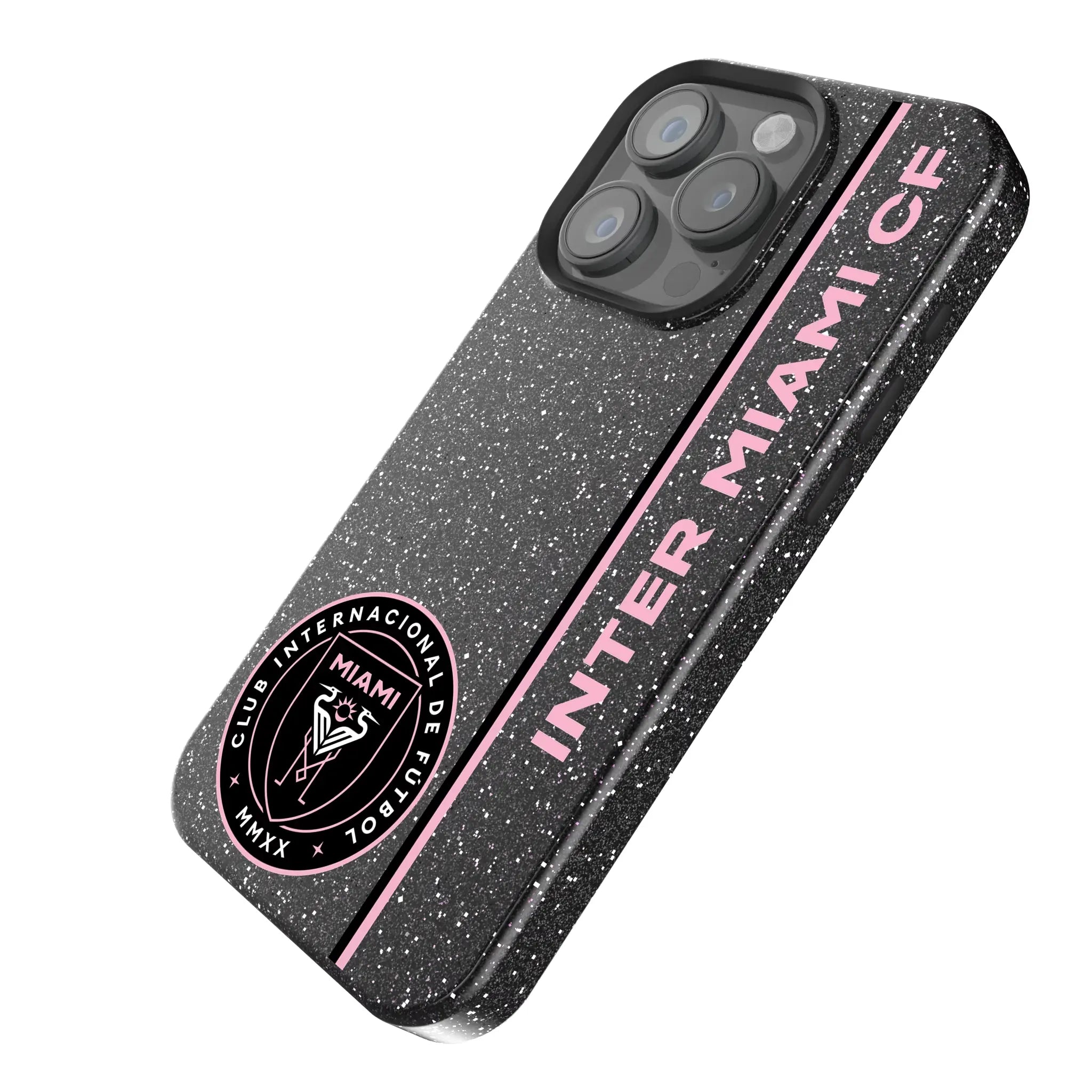 Inter Miami CF Sidebar iPhone Bling Phone Case for Apple iPhone - Isometric View