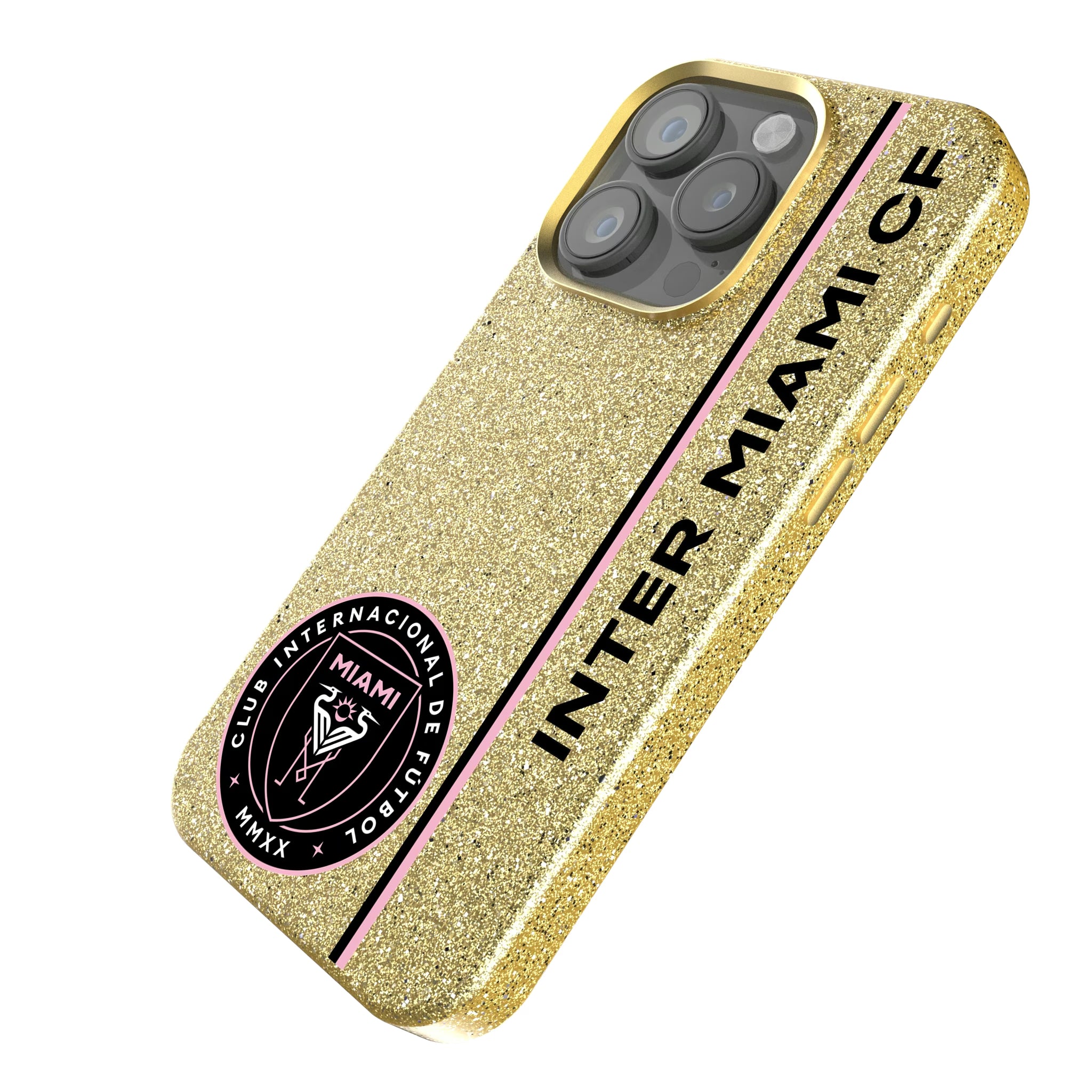 Inter Miami CF Sidebar iPhone Bling Phone Case for Apple iPhone - Isometric View