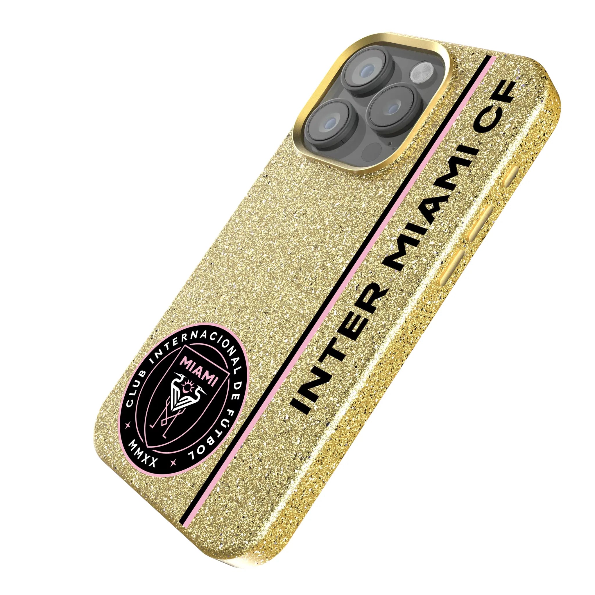 Inter Miami CF Sidebar iPhone Bling Phone Case for Apple iPhone - Isometric View