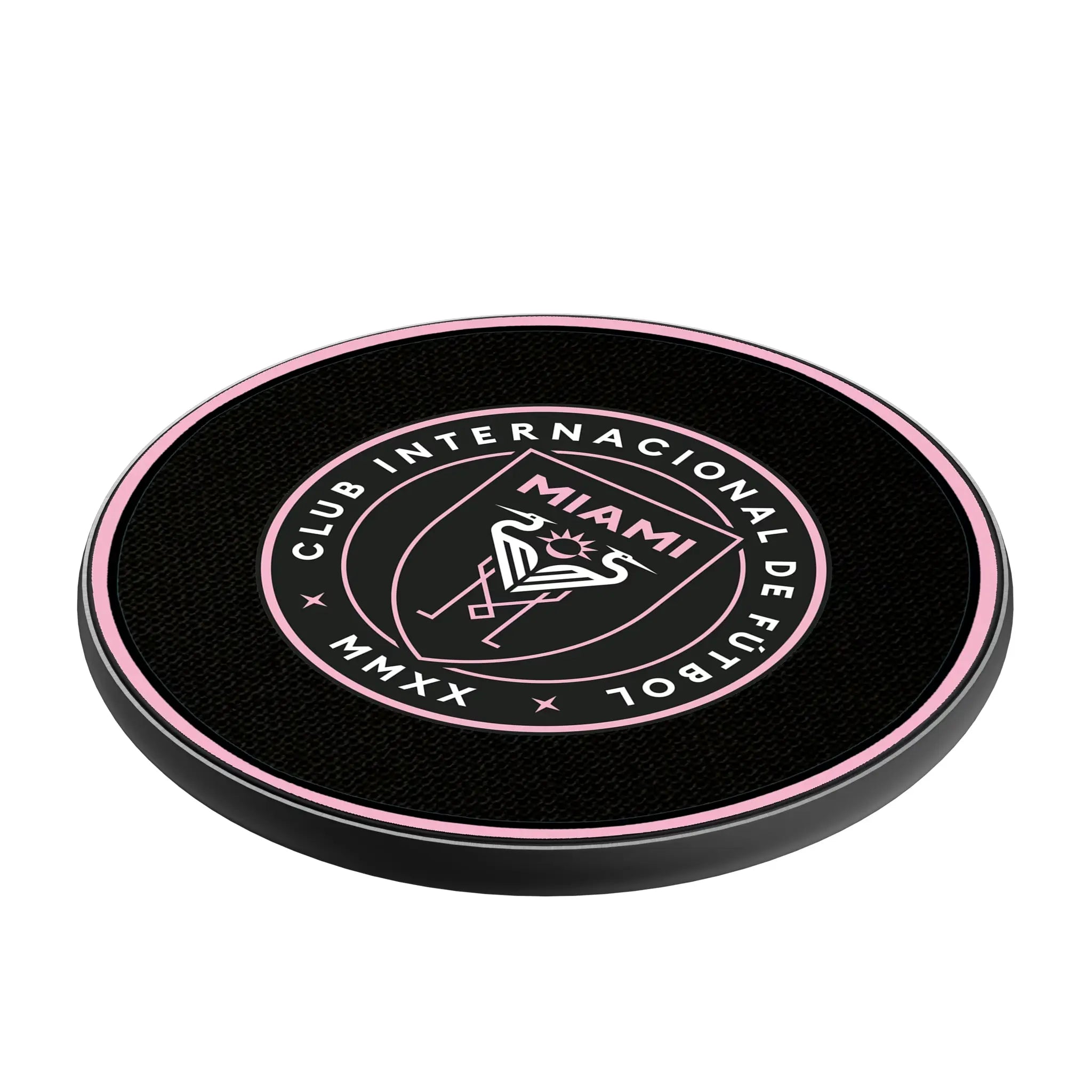 Inter Miami CF Solid 15-Watt Wireless Charger - Isometric View