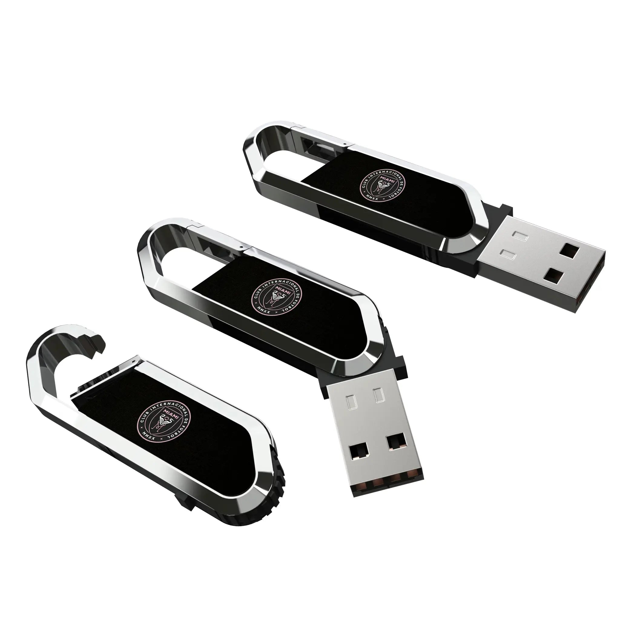Inter Miami CF Solid USB 64GB Clip Style Flash Drive