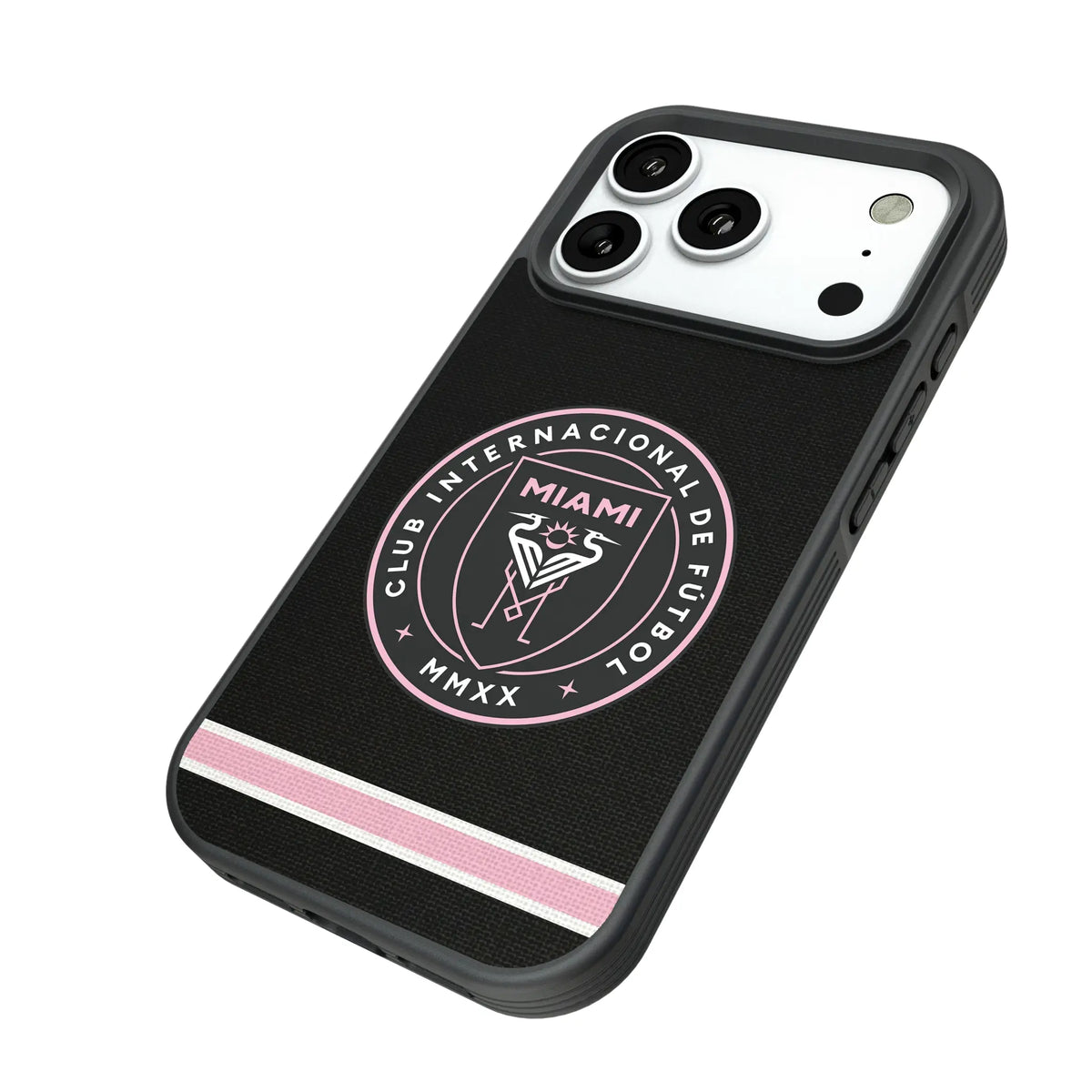 Inter Miami CF Stripe iPhone Bump Phone Case for Apple iPhone - Isometric View#Device_iPhone 18 Pro