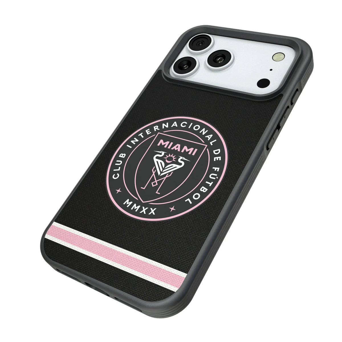 Inter Miami CF Stripe iPhone Bump Phone Case for Apple iPhone - Isometric View#Device_iPhone 18 Pro Max