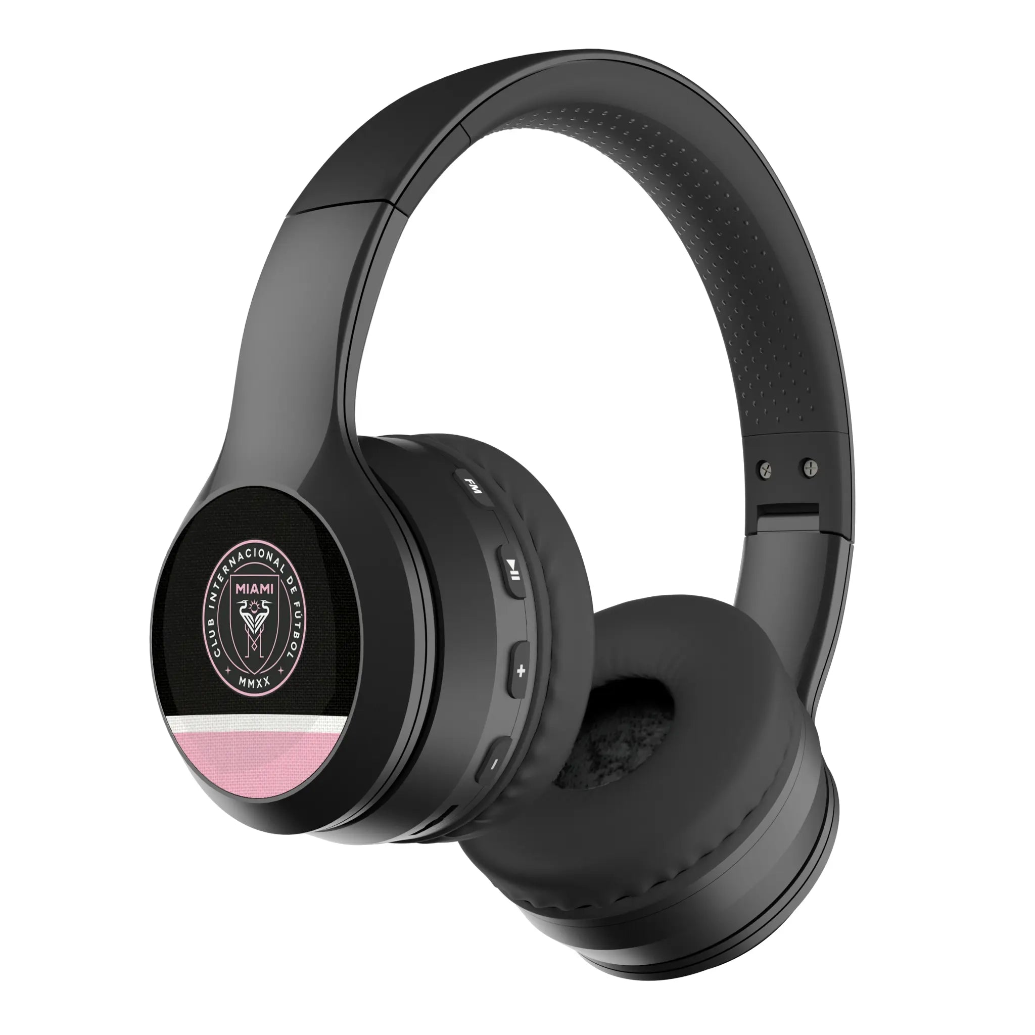 Inter Miami CF Stripe Wireless Over-Ear BT Headphones With Case