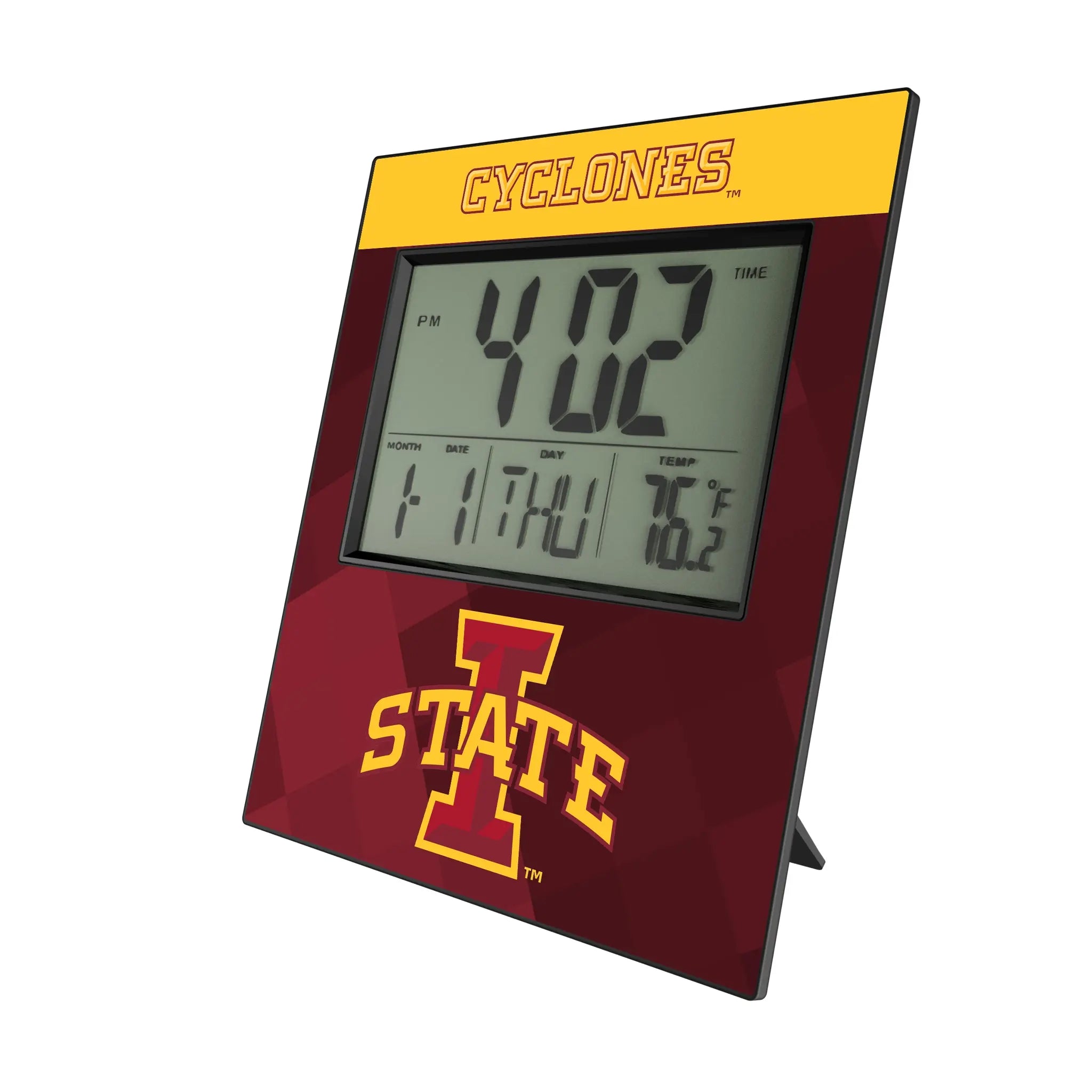 Iowa State University Cyclones Color Block Wall Clock