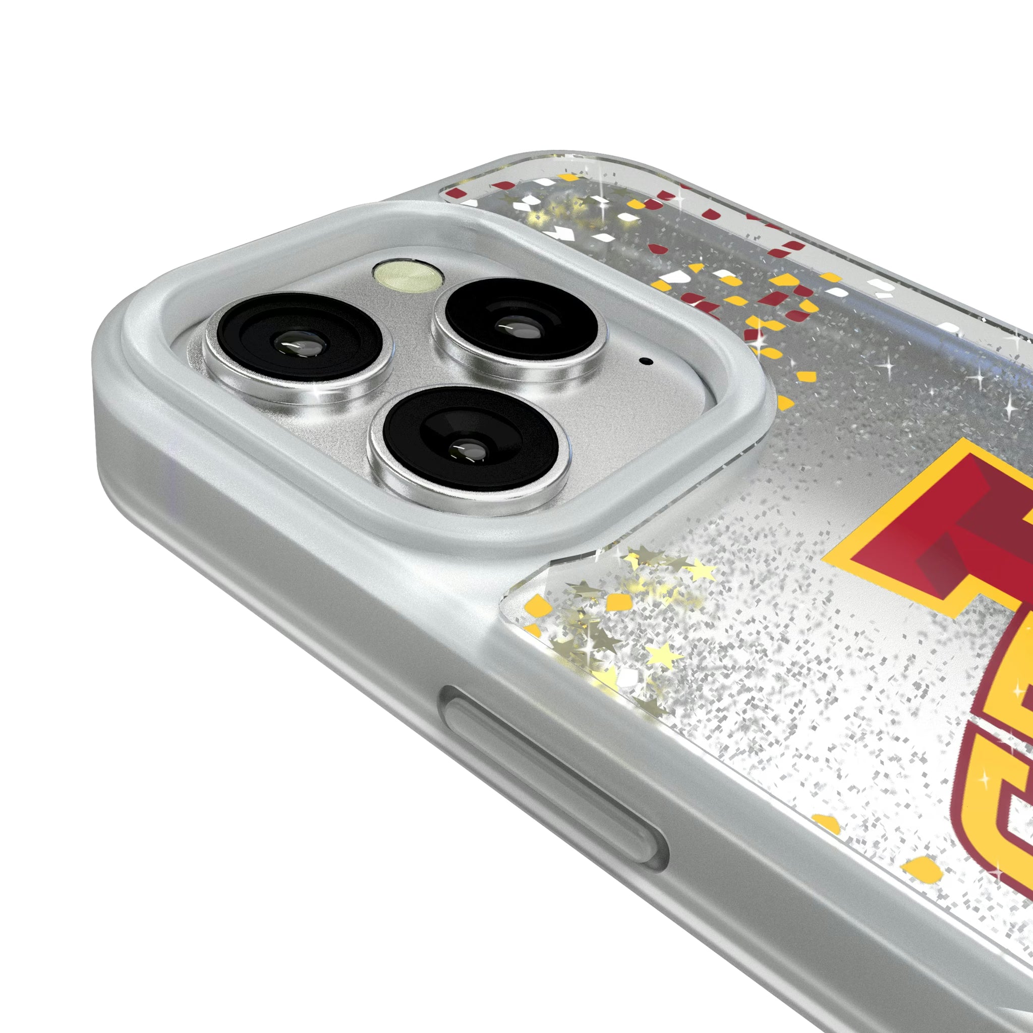 Iowa State University Cyclones Confetti iPhone Glitter Phone Case for Apple iPhone - Detail#Device_iPhone 16 Pro