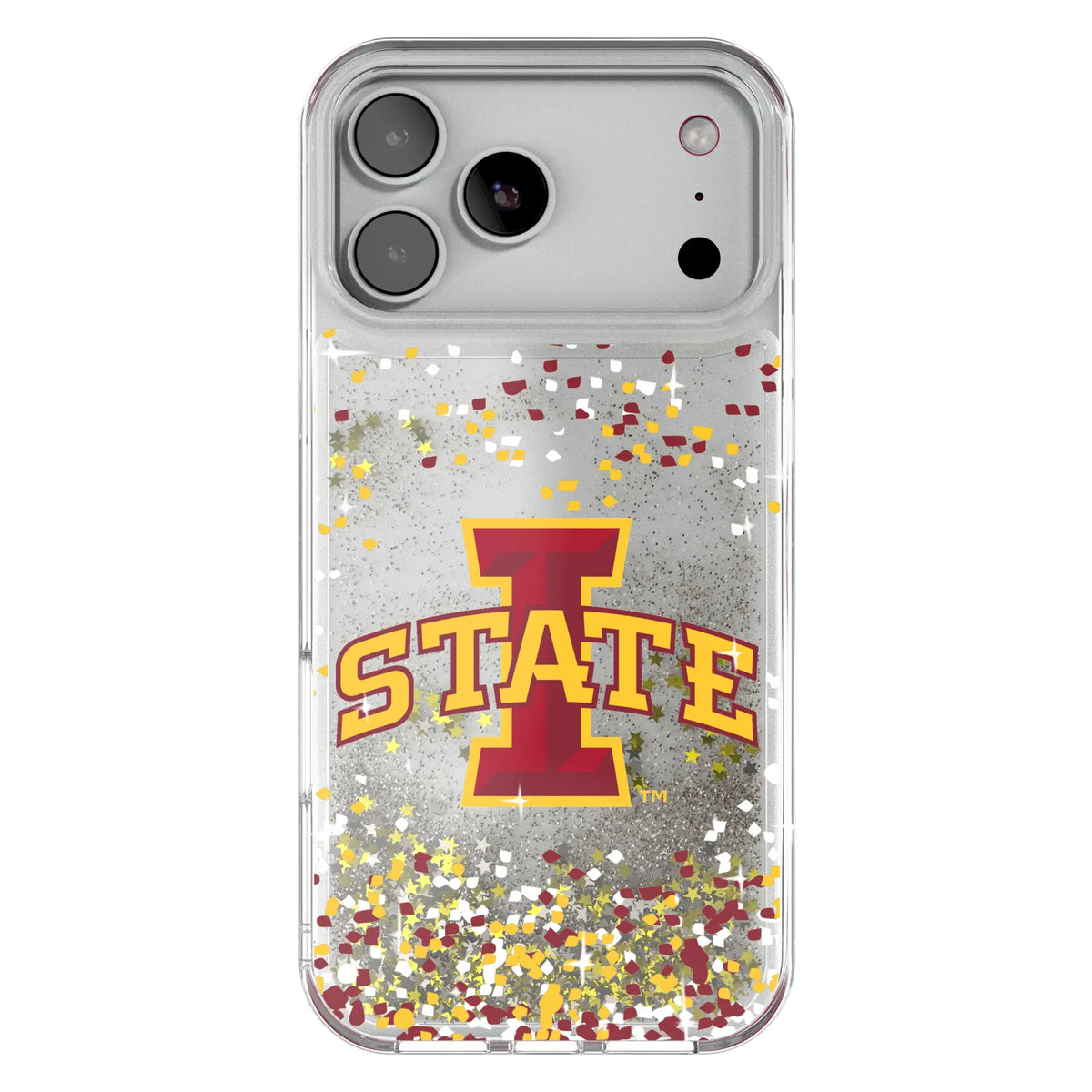 Iowa State University Cyclones Confetti Glitter Phone Case for Apple iPhone