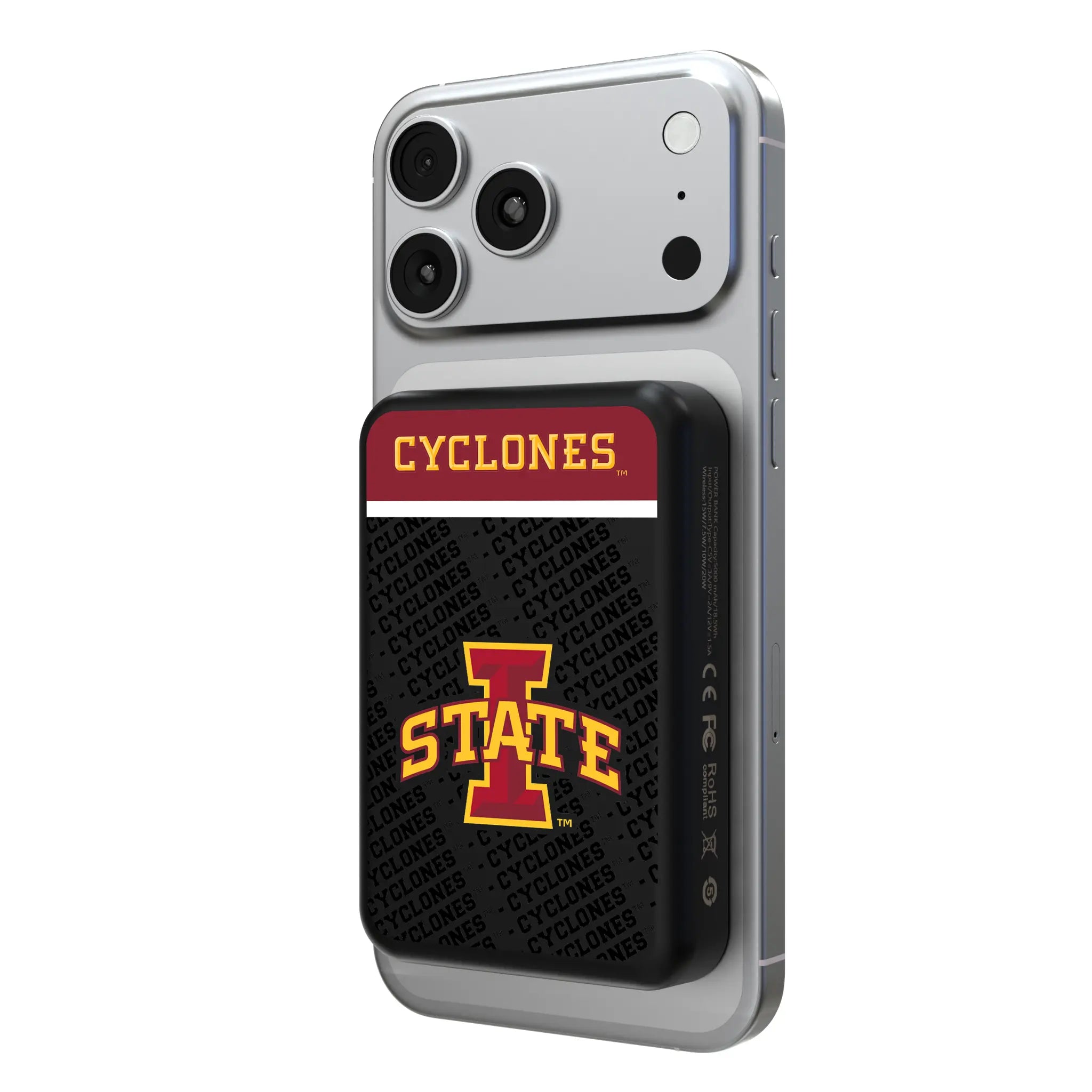 Iowa State University Cyclones Endzone Plus Wireless Mag Power Bank