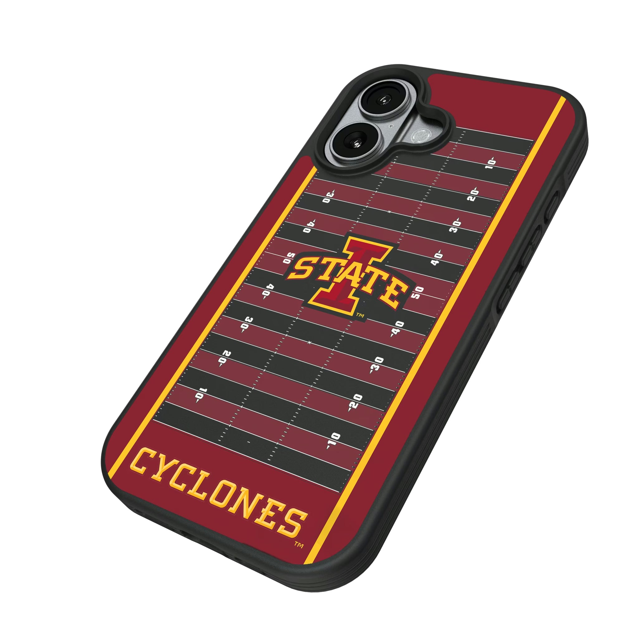Iowa State University Cyclones Field iPhone Bump Phone Case for Apple iPhone - Isometric View#Device_iPhone 17