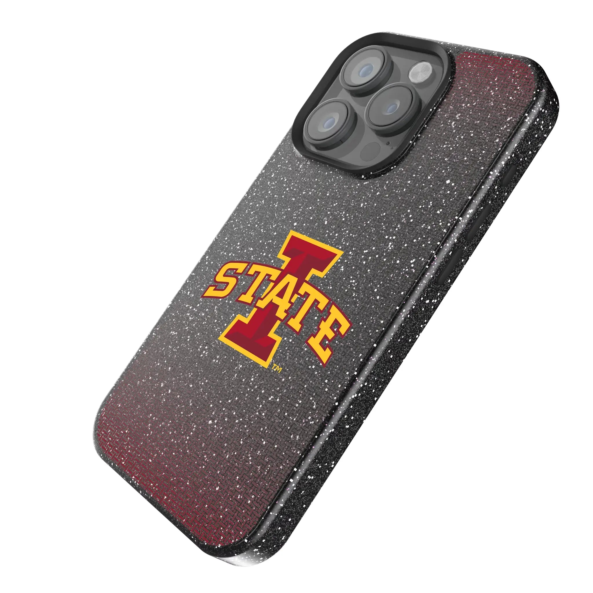 Iowa State University Cyclones Linen iPhone Bling Phone Case for Apple iPhone - Isometric View