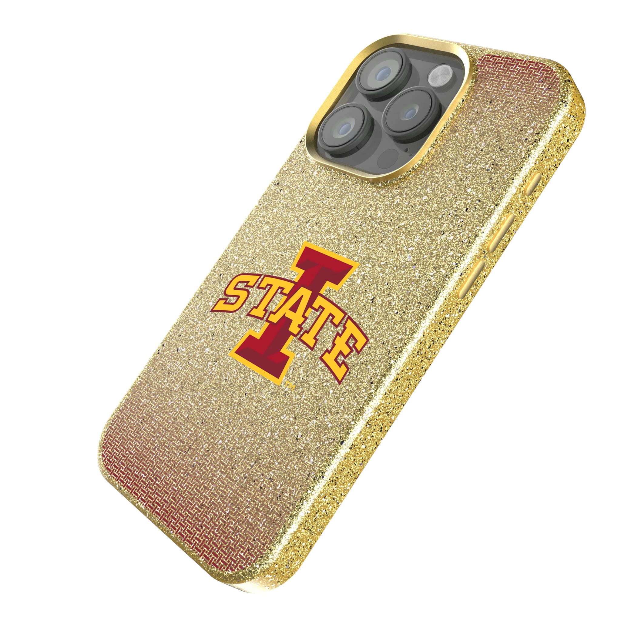 Iowa State University Cyclones Linen iPhone Bling Phone Case for Apple iPhone - Isometric View