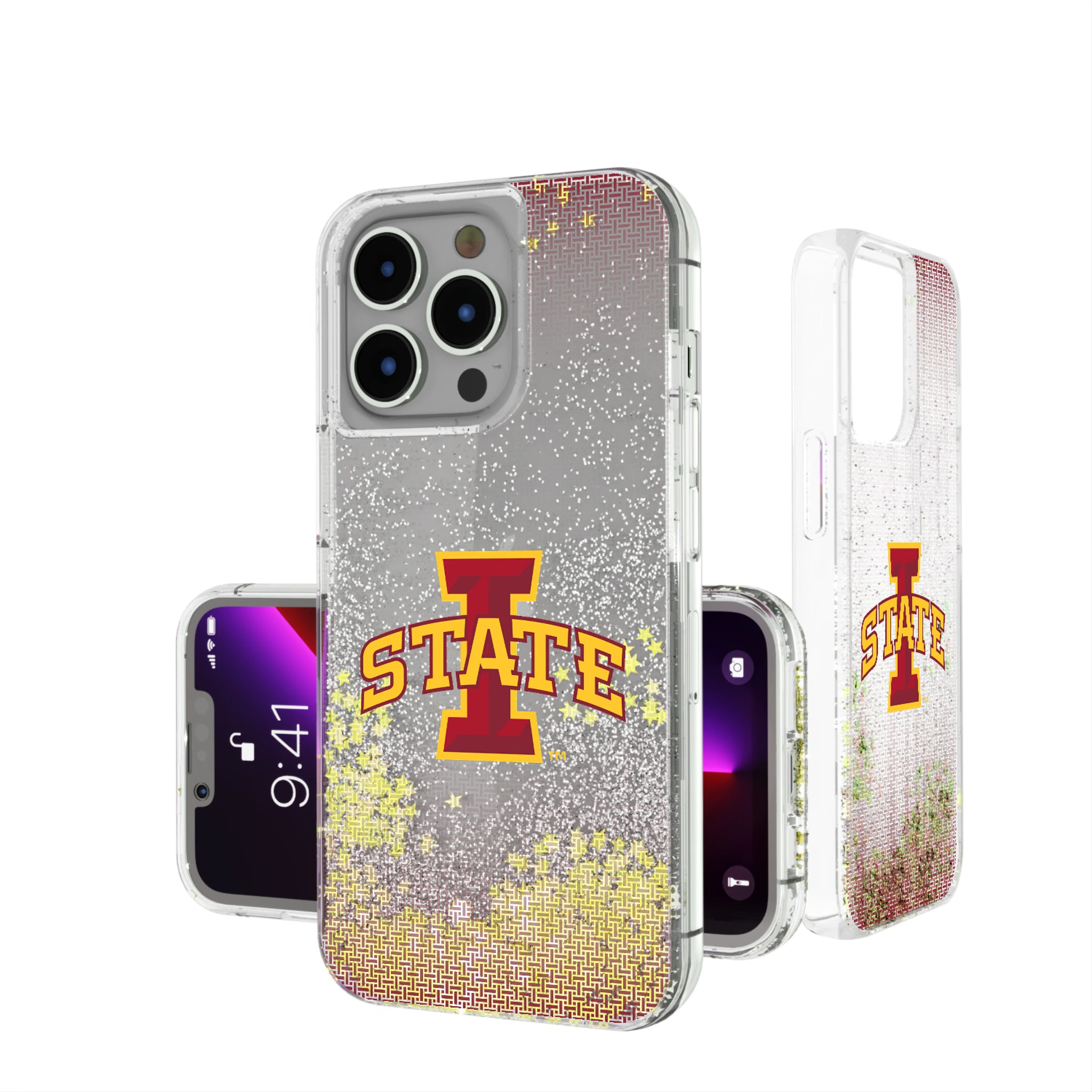 Iowa State University Cyclones Linen iPhone Glitter Phone Case for Apple iPhone