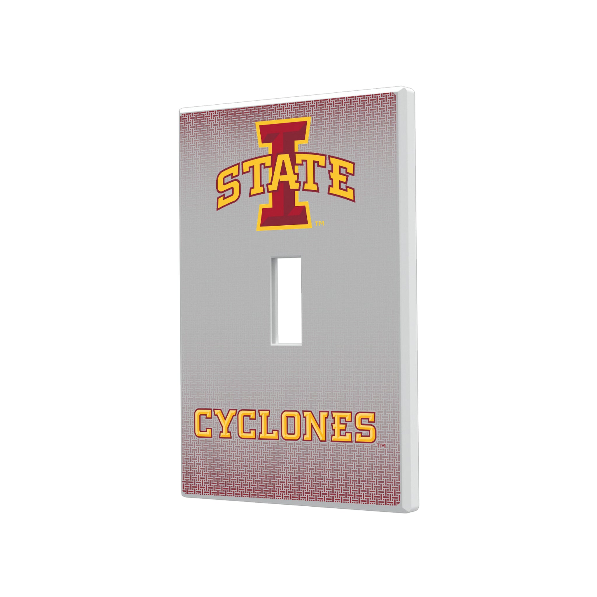 Iowa State University Cyclones Linen Hidden-Screw Light Switch Plate#Style_Single Toggle