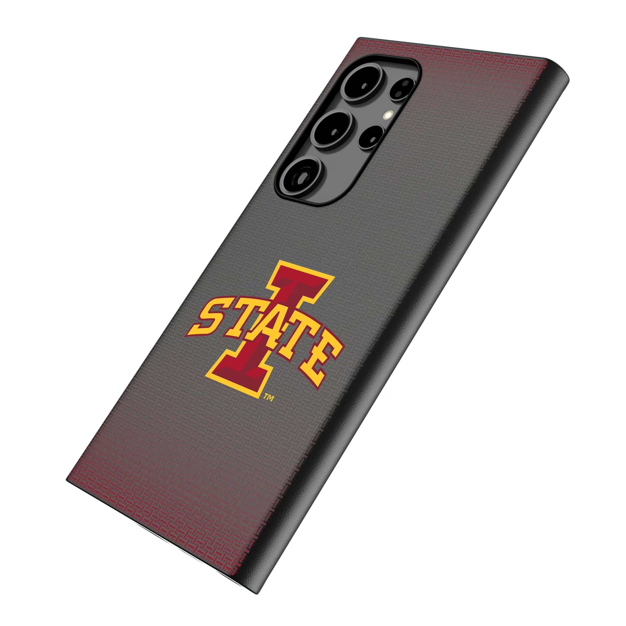 Iowa State University Cyclones Linen Galaxy MagSafe Compatible Phone Case for Samsung Galaxy - Isometric View