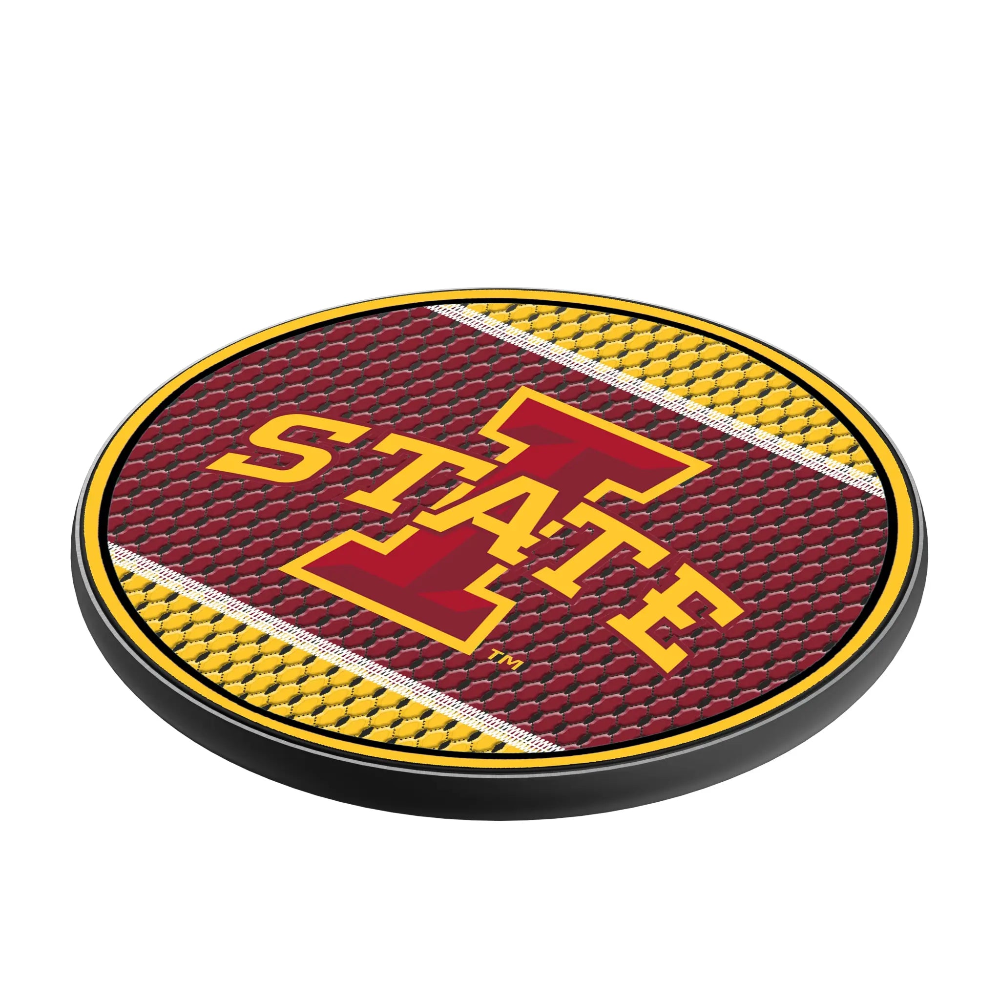 Iowa State University Cyclones Mesh 15-Watt Wireless Charger - Isometric View